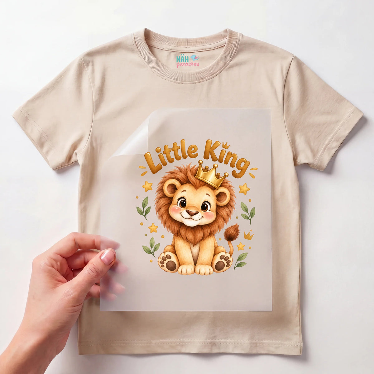Bügelbild Baby Löwe Little King