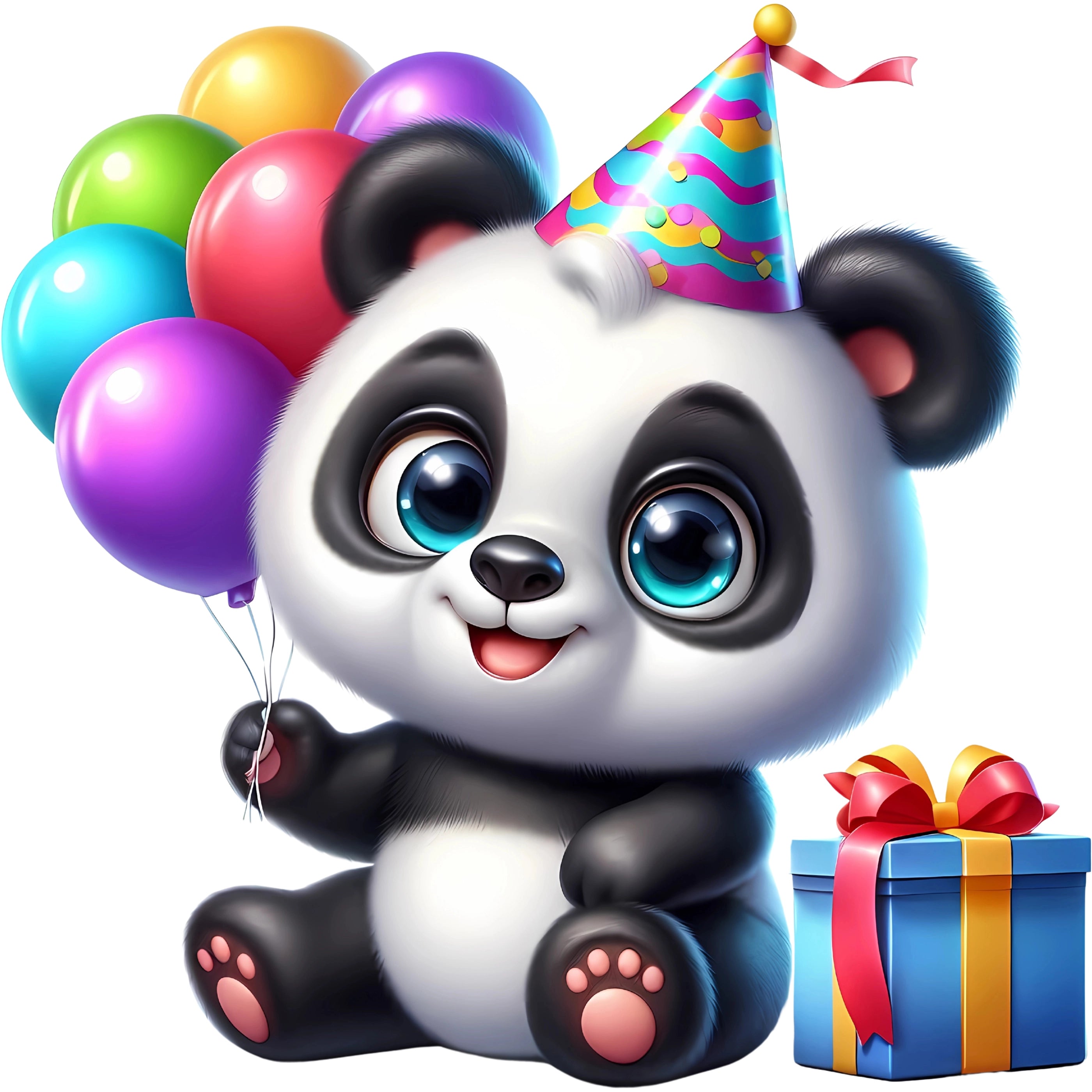 Bügelbild Baby Panda Geburtstag