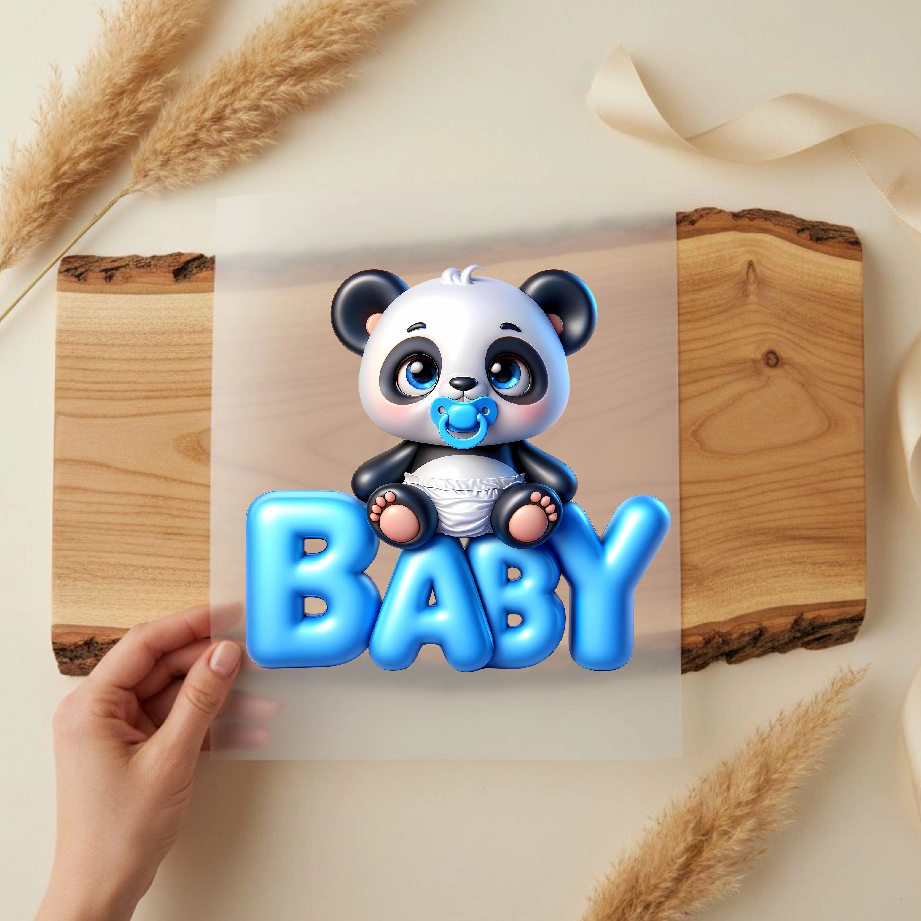 Bügelbild Baby Panda