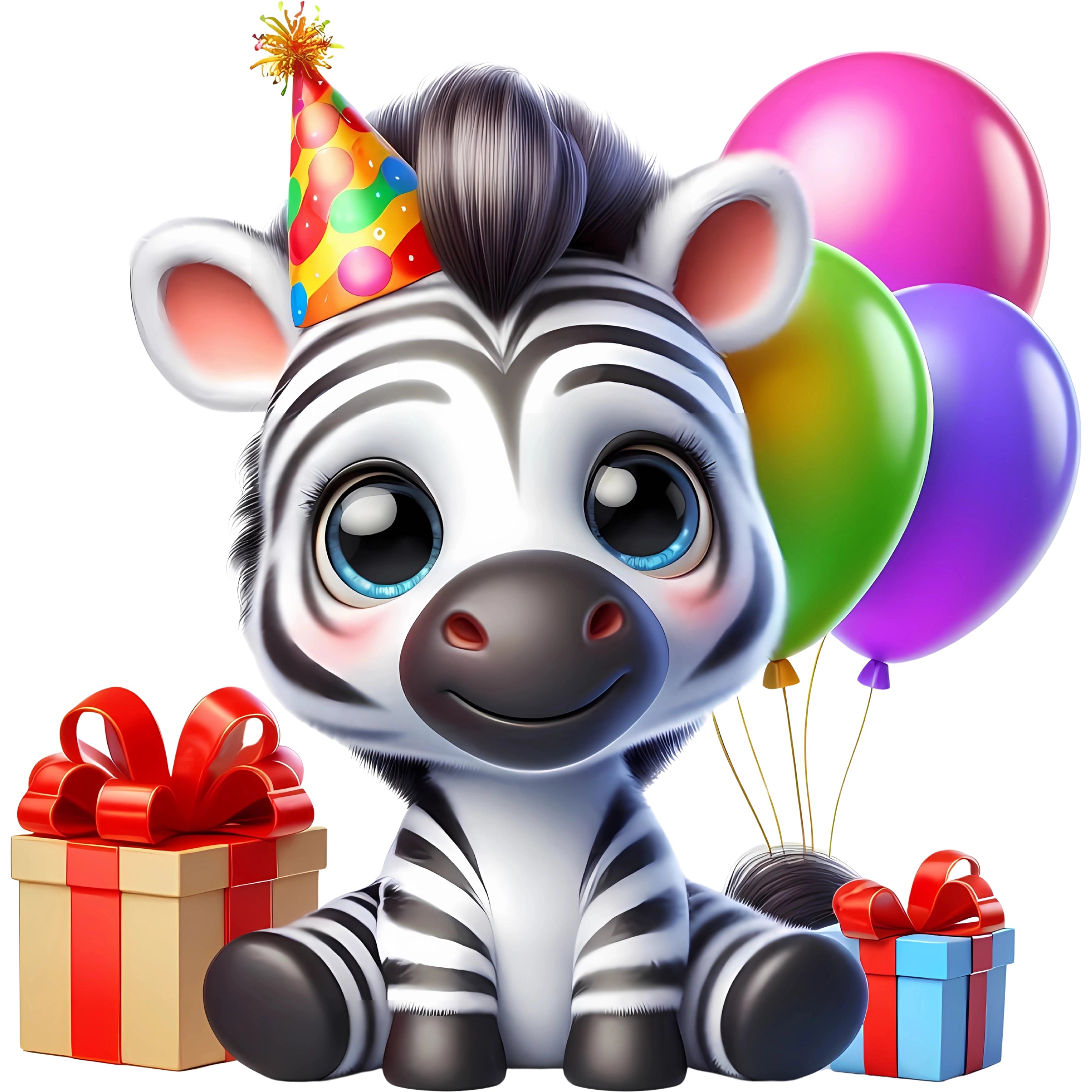 Bügelbild Baby Zebra Geburtstag