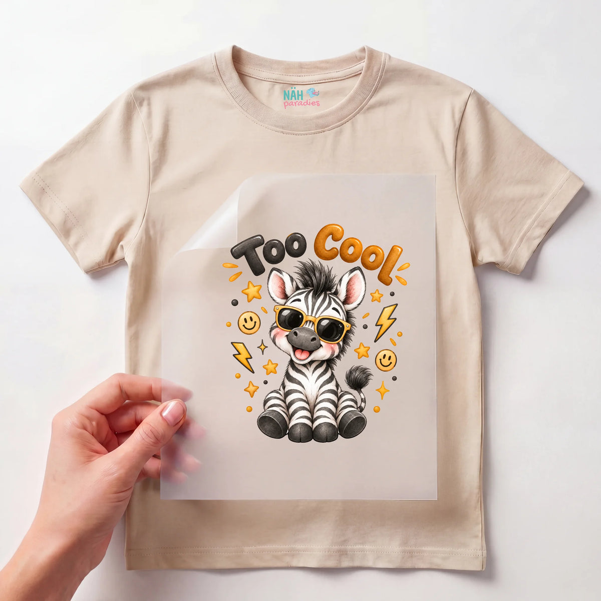 Bügelbild Baby Zebra Too Cool