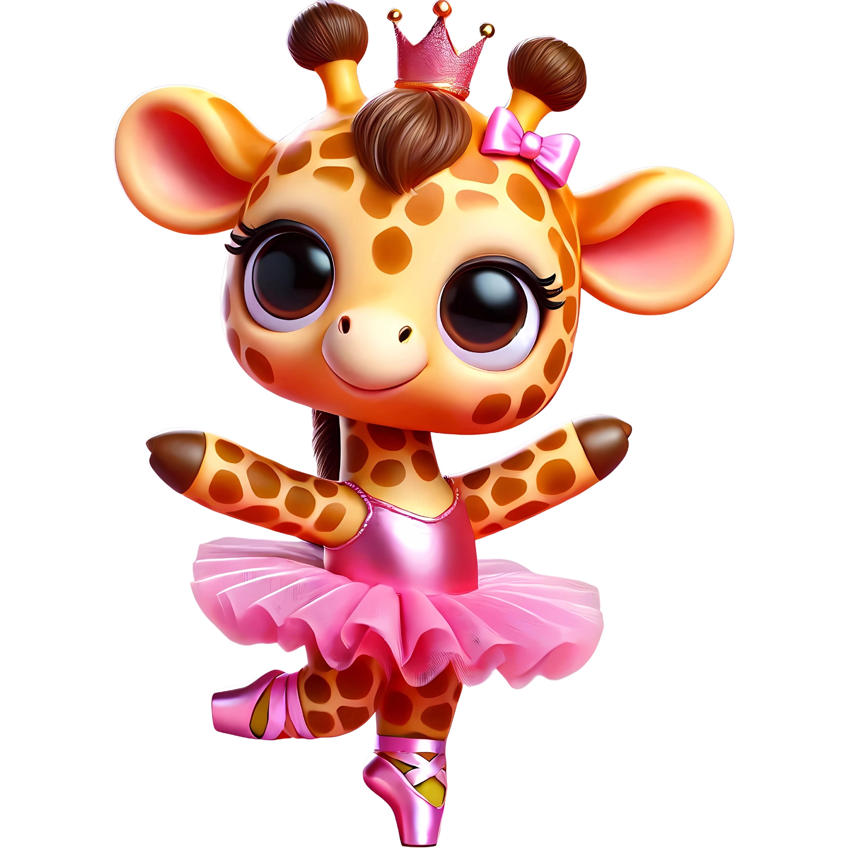 Bügelbild Ballerina Giraffenprinzessin