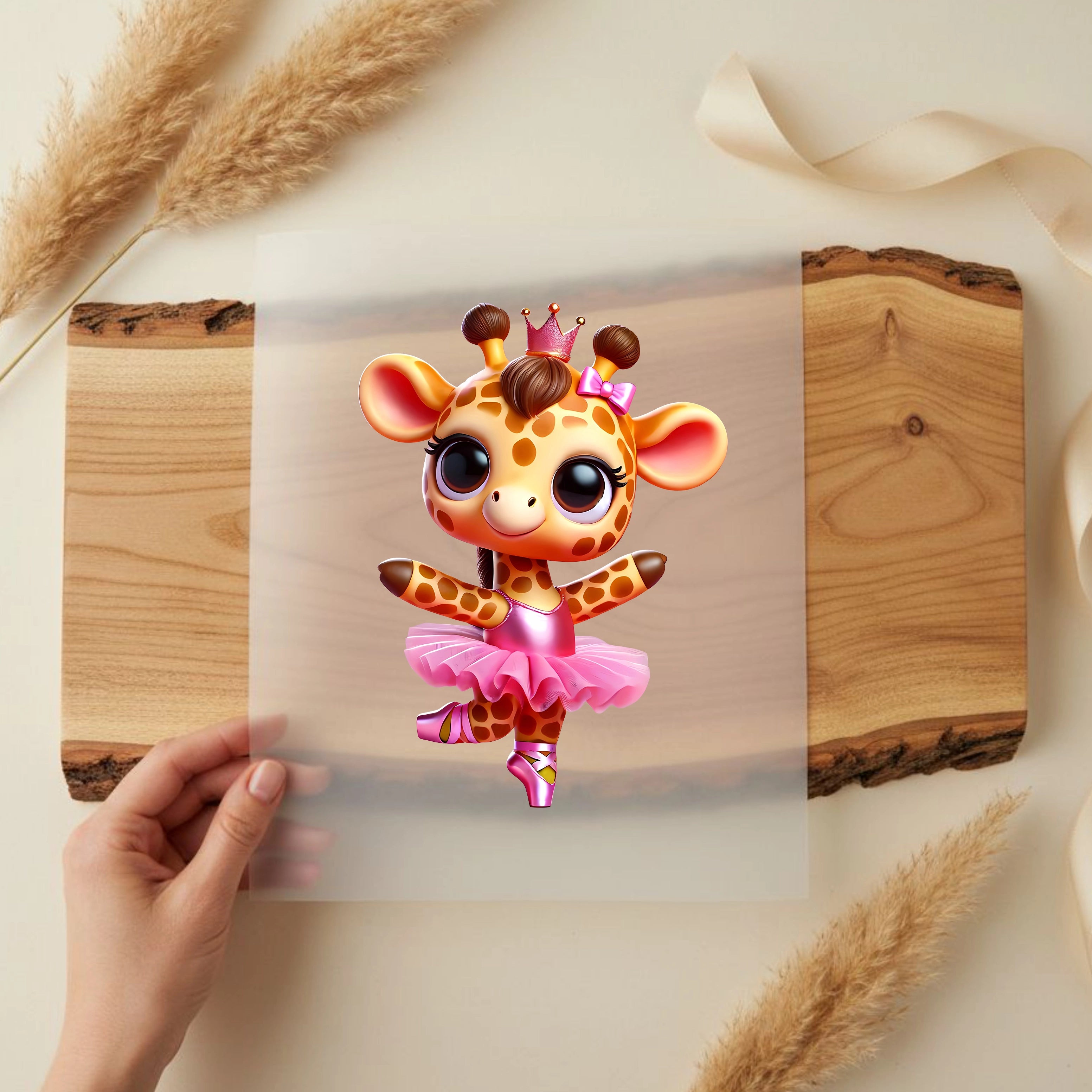 Bügelbild Ballerina Giraffenprinzessin