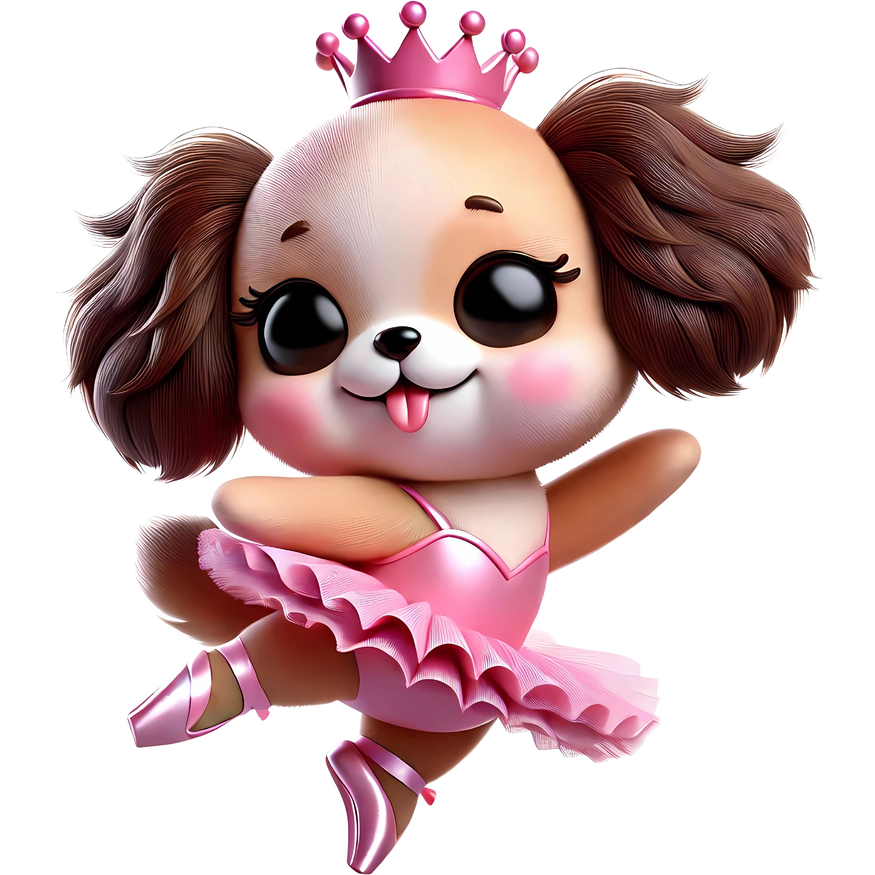 Bügelbild Ballerina Hundeprinzessin