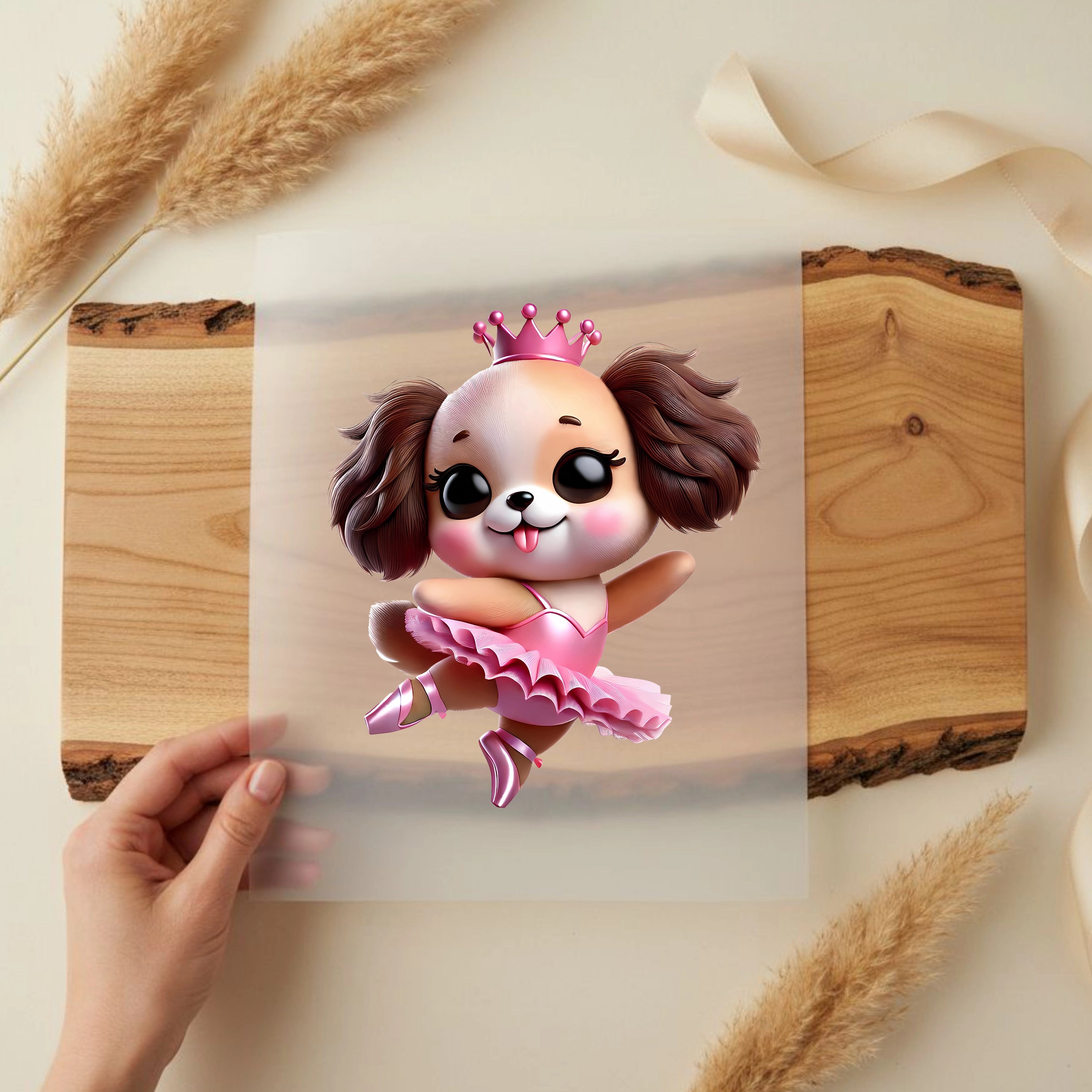 Bügelbild Ballerina Hundeprinzessin