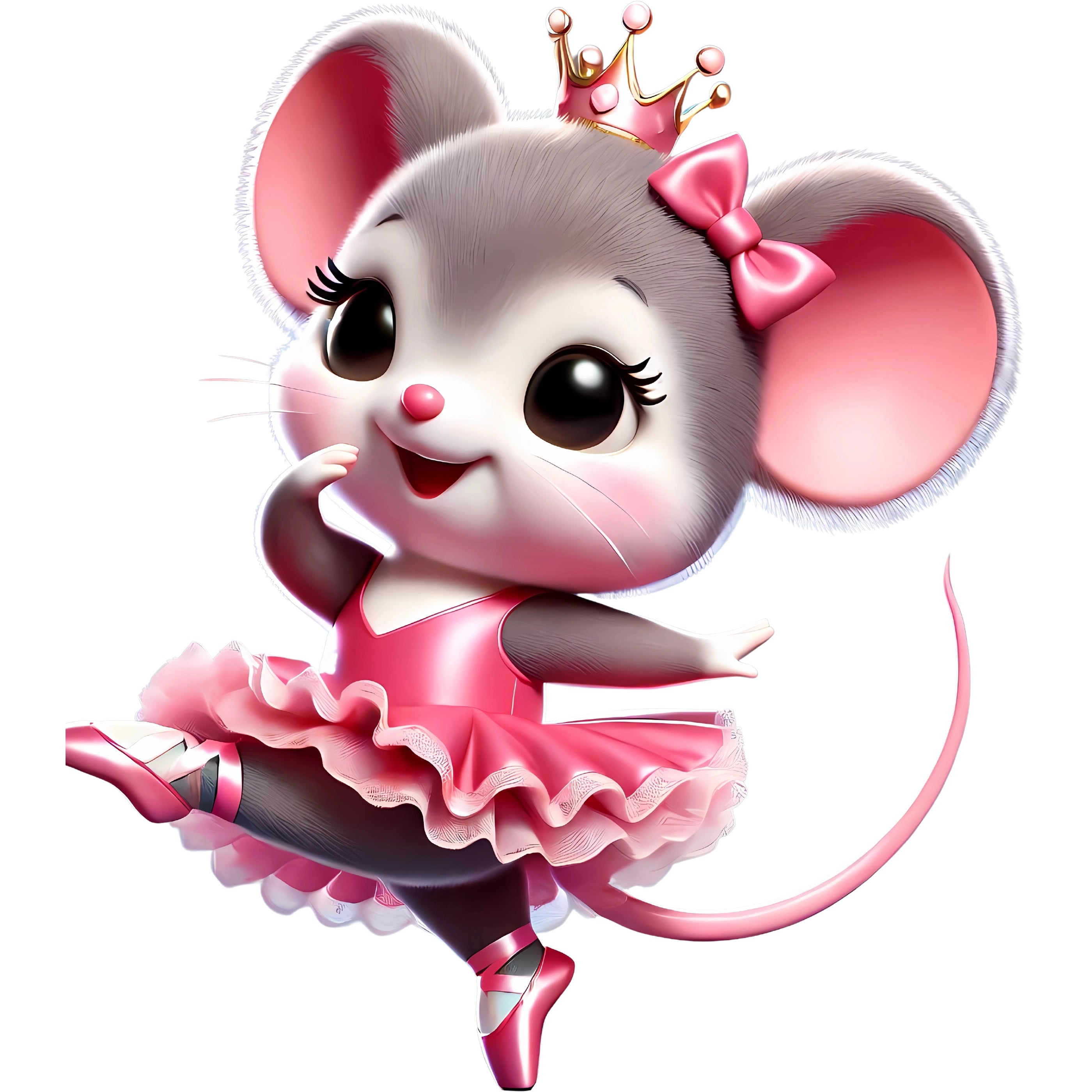 Bügelbild Ballerina Maus Prinzessin