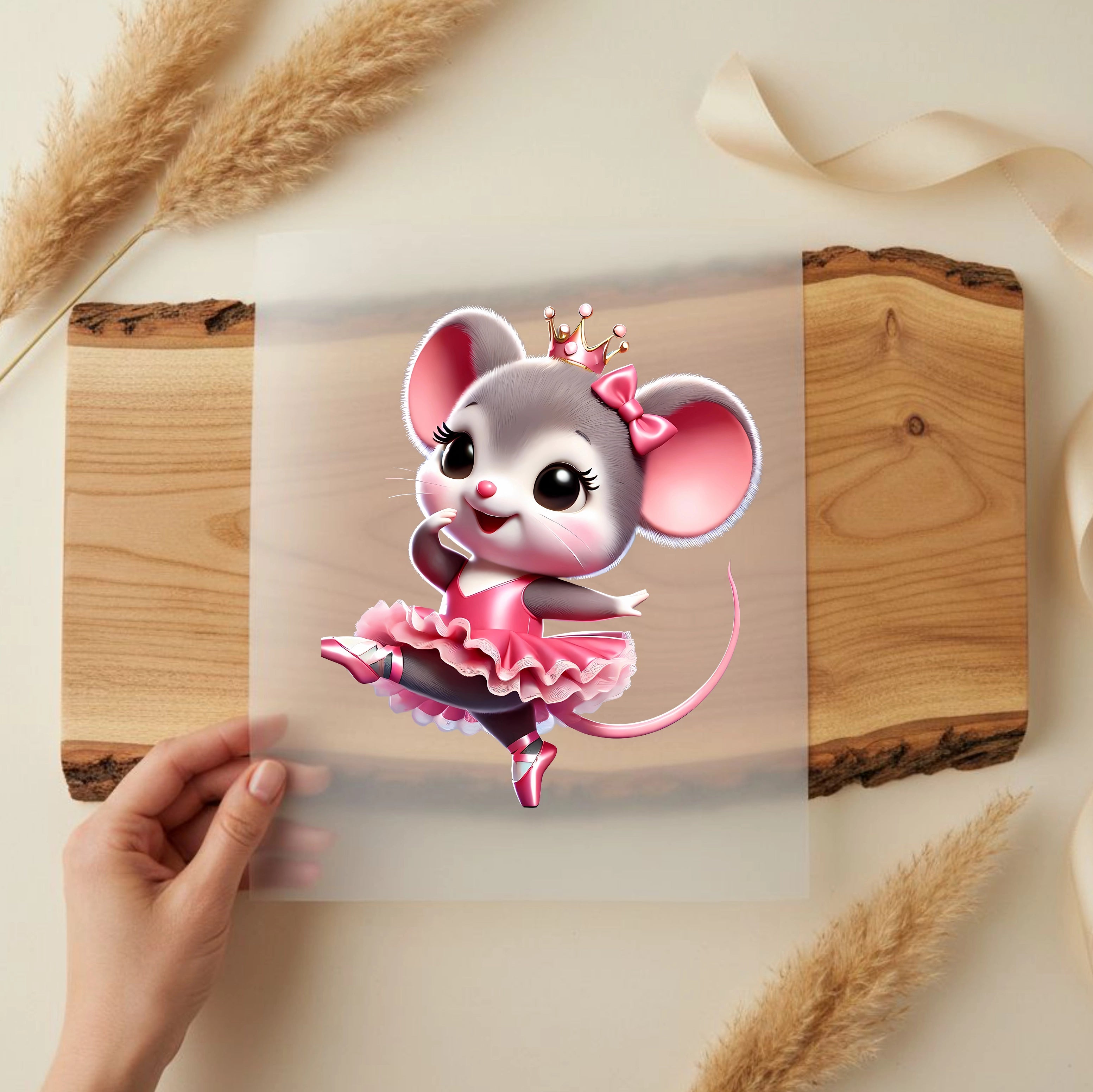 Bügelbild Ballerina Maus Prinzessin