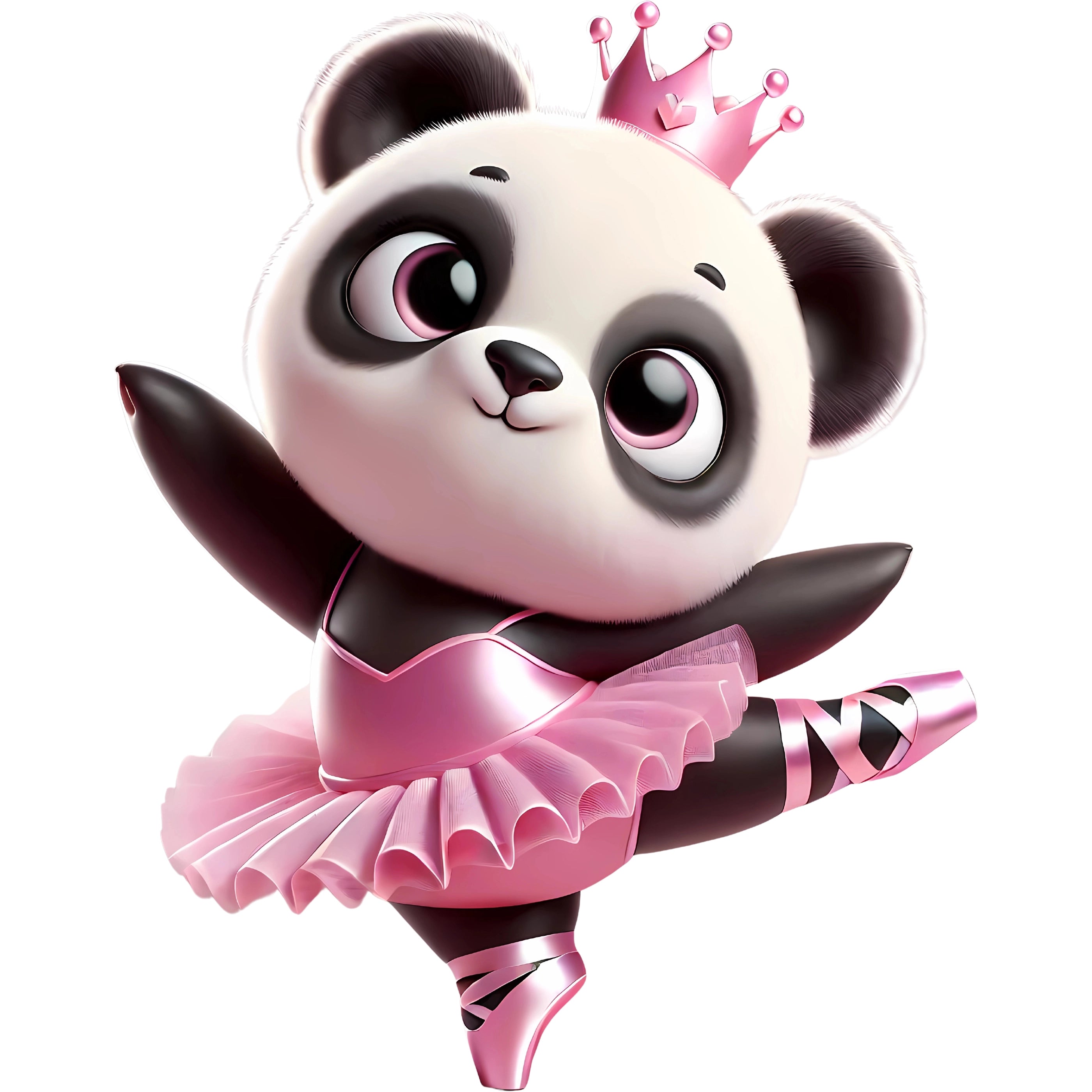 Bügelbild Ballerina Panda Prinzessin