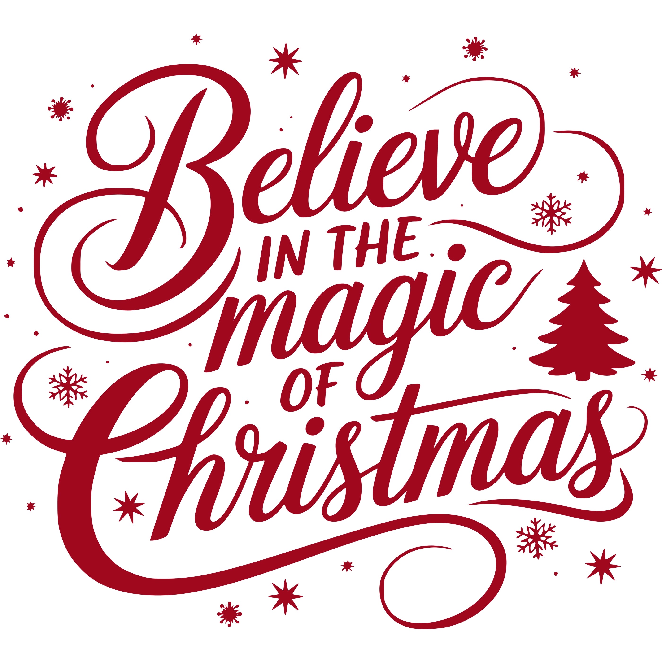 Bügelbild Belive in the Magic of Christmas