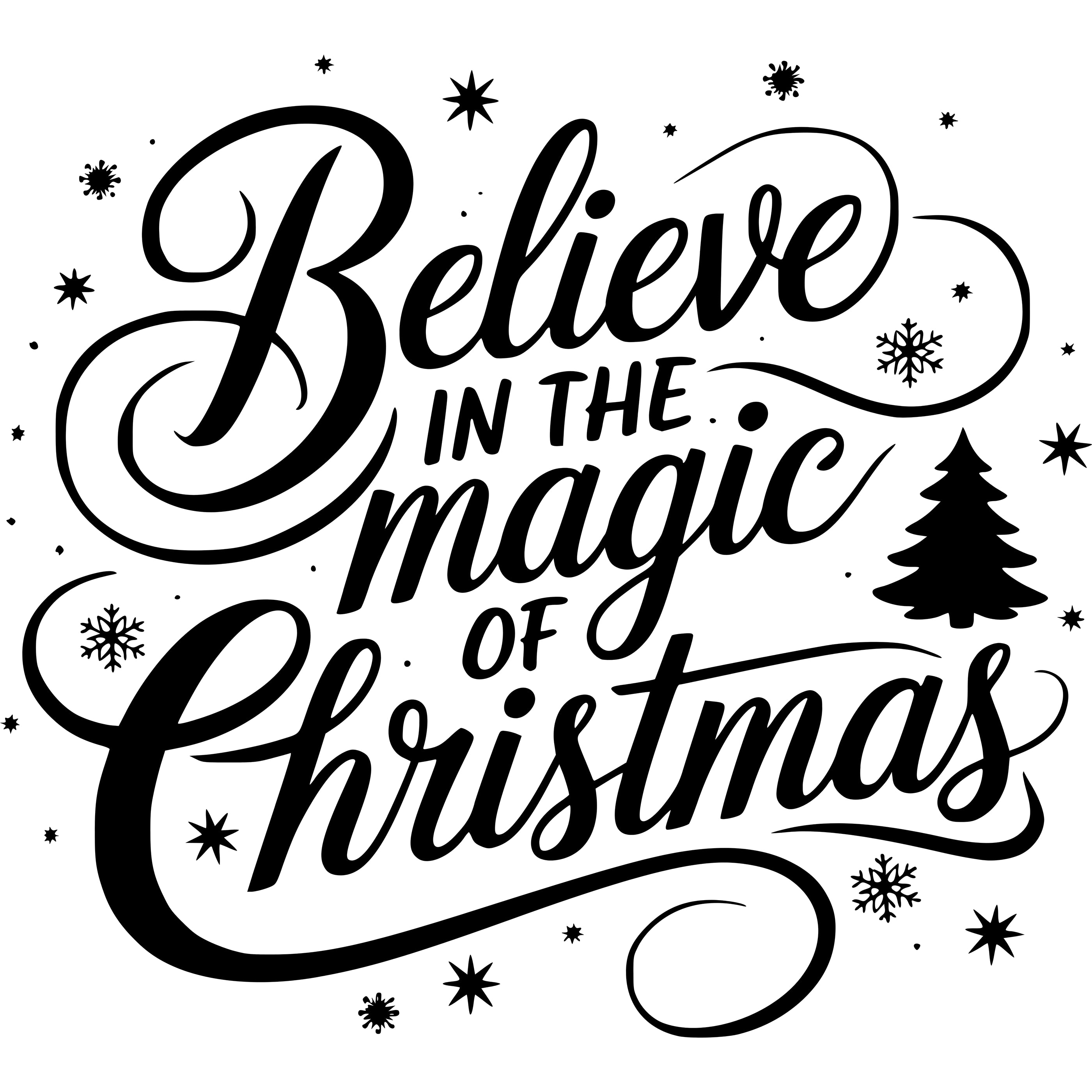 Bügelbild Belive in the Magic of Christmas