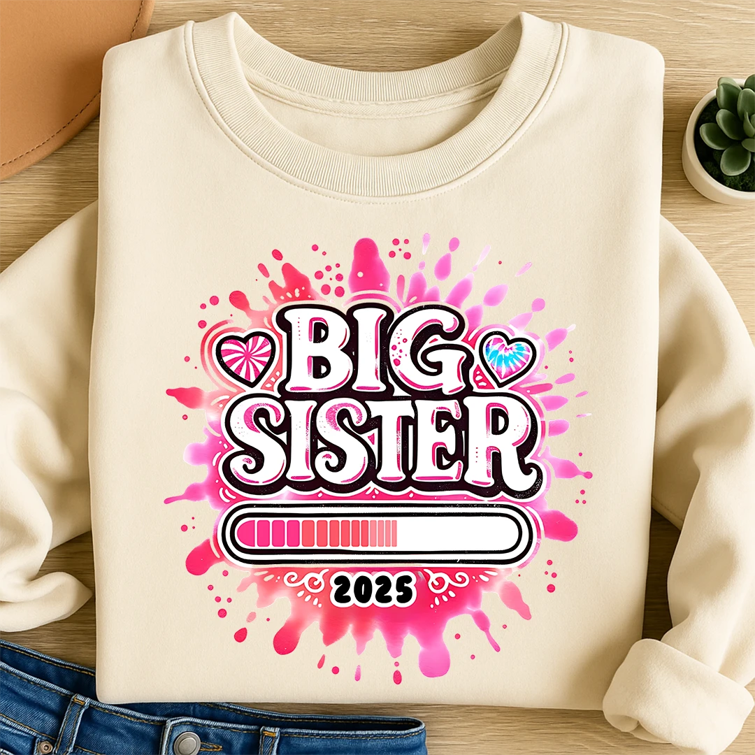 Bügelbild Big Sister - Schwester 2025