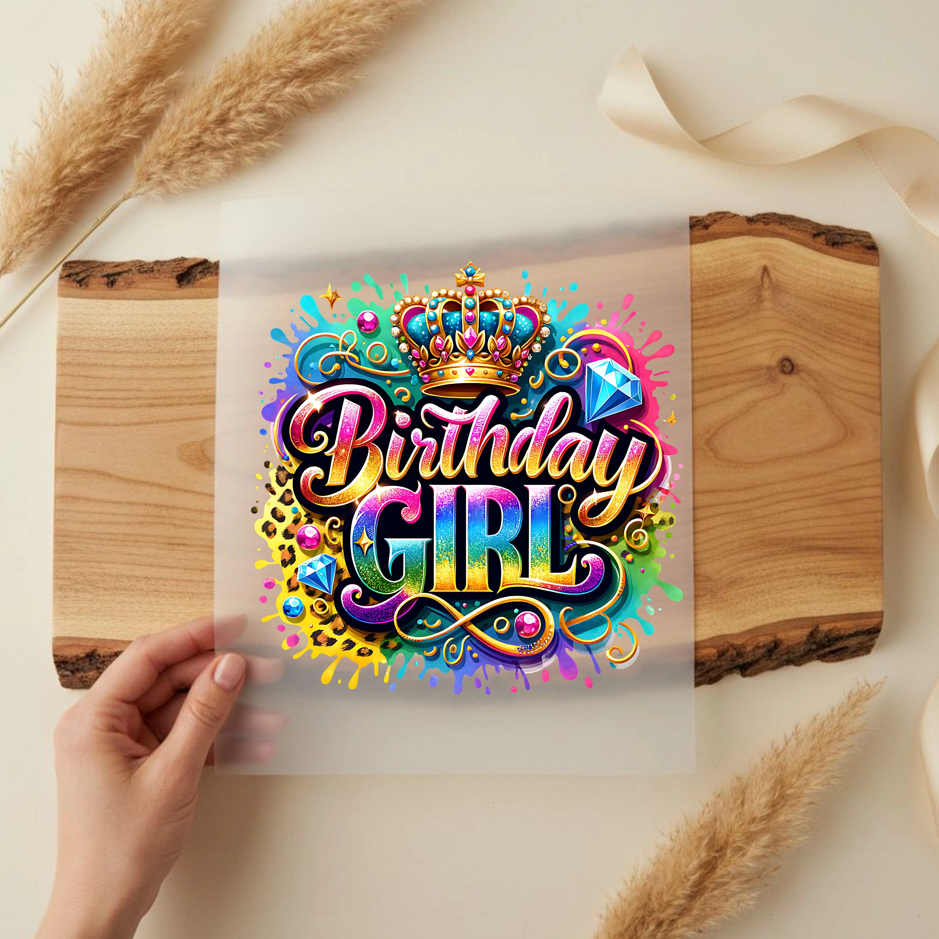 Bügelbild Birthday Girl Color Dream