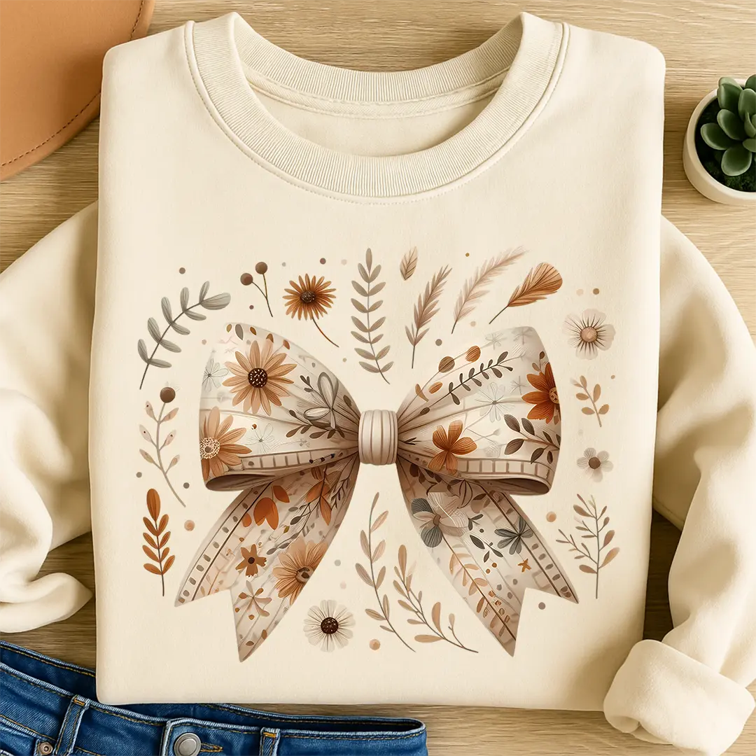 Bügelbild Boho Herbstschleife