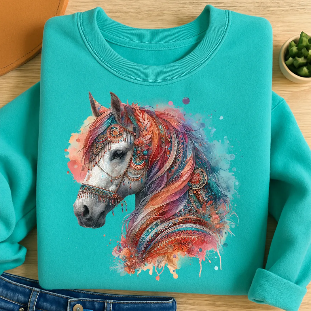 Bügelbild Boho Pferd Colorful Soul