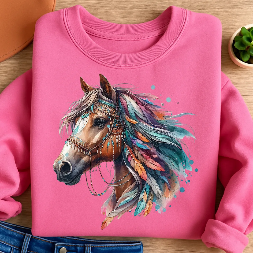 Bügelbild Boho Pferd Wild Heart