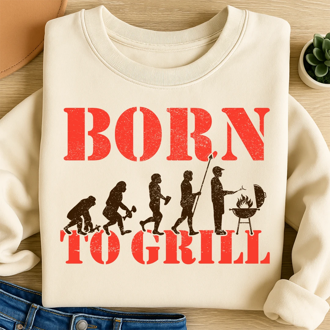 Bügelbild Born To Grill