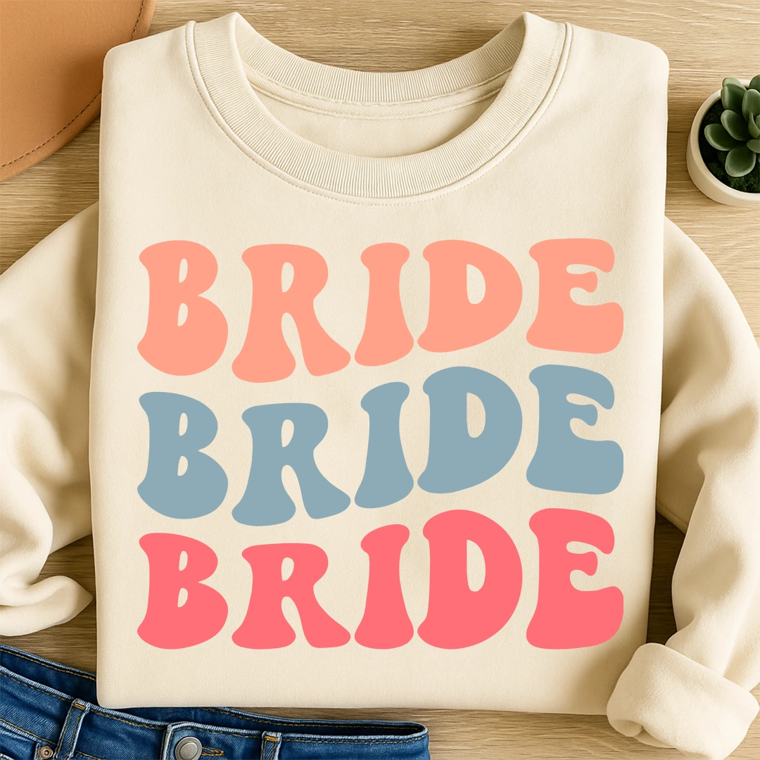 Bügelbild Bride Bunt