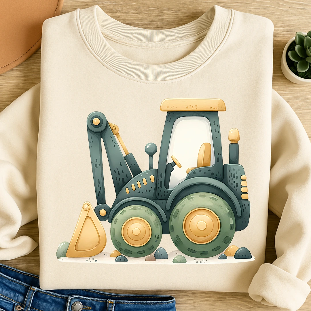 Bügelbild Buddel Bagger