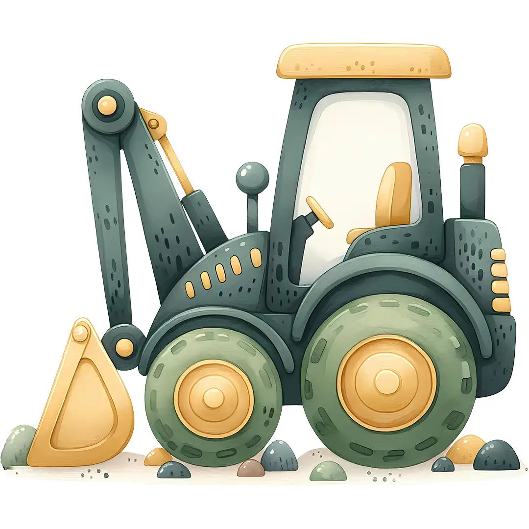 Bügelbild Buddel Bagger - S