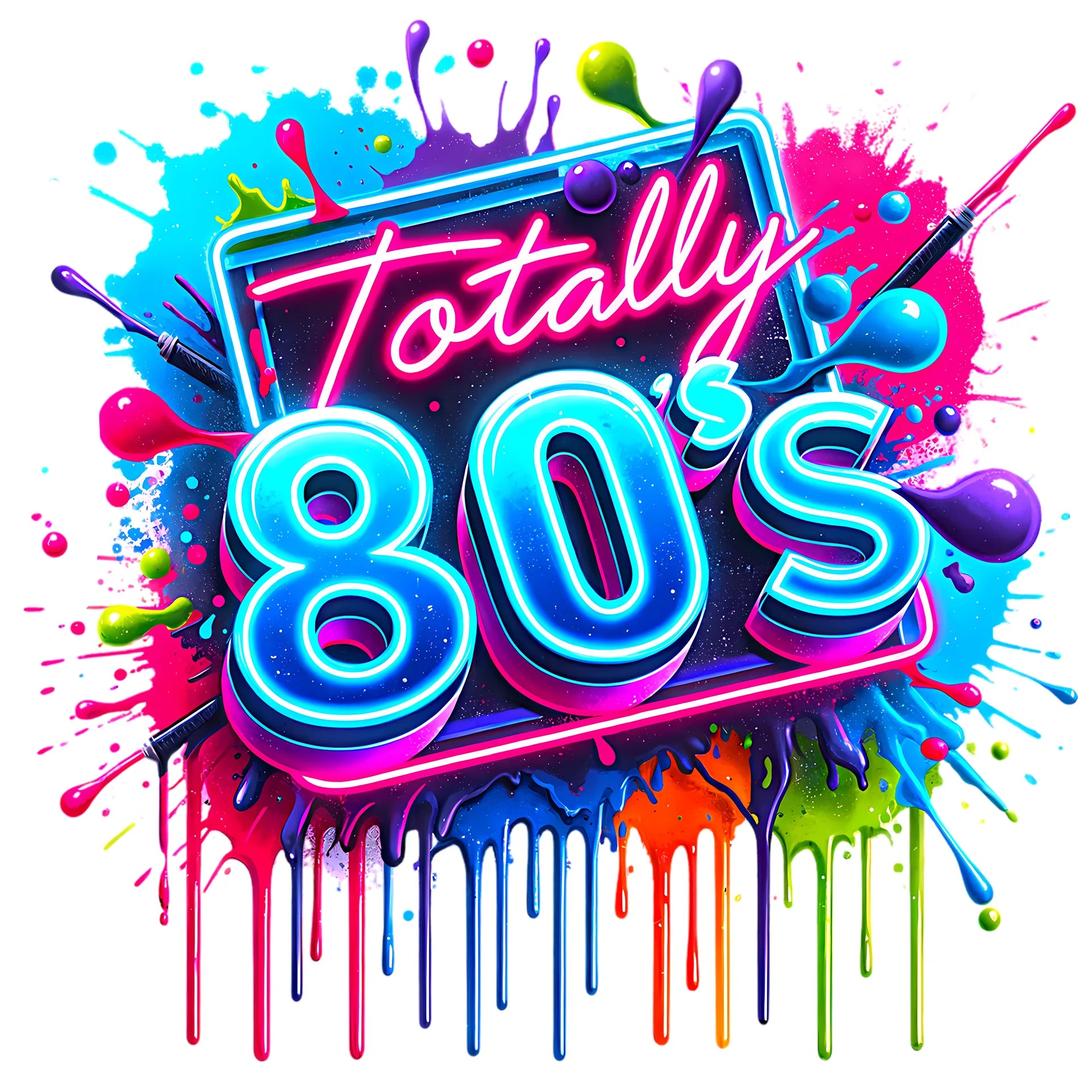 Bügelbild 80er Neonparty - L