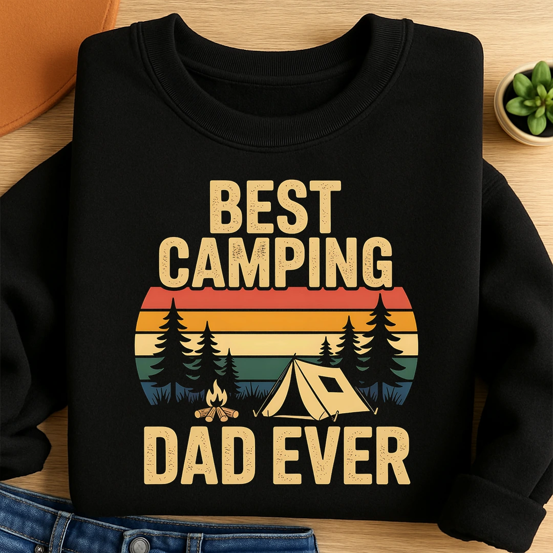 Bügelbild Camping Dad