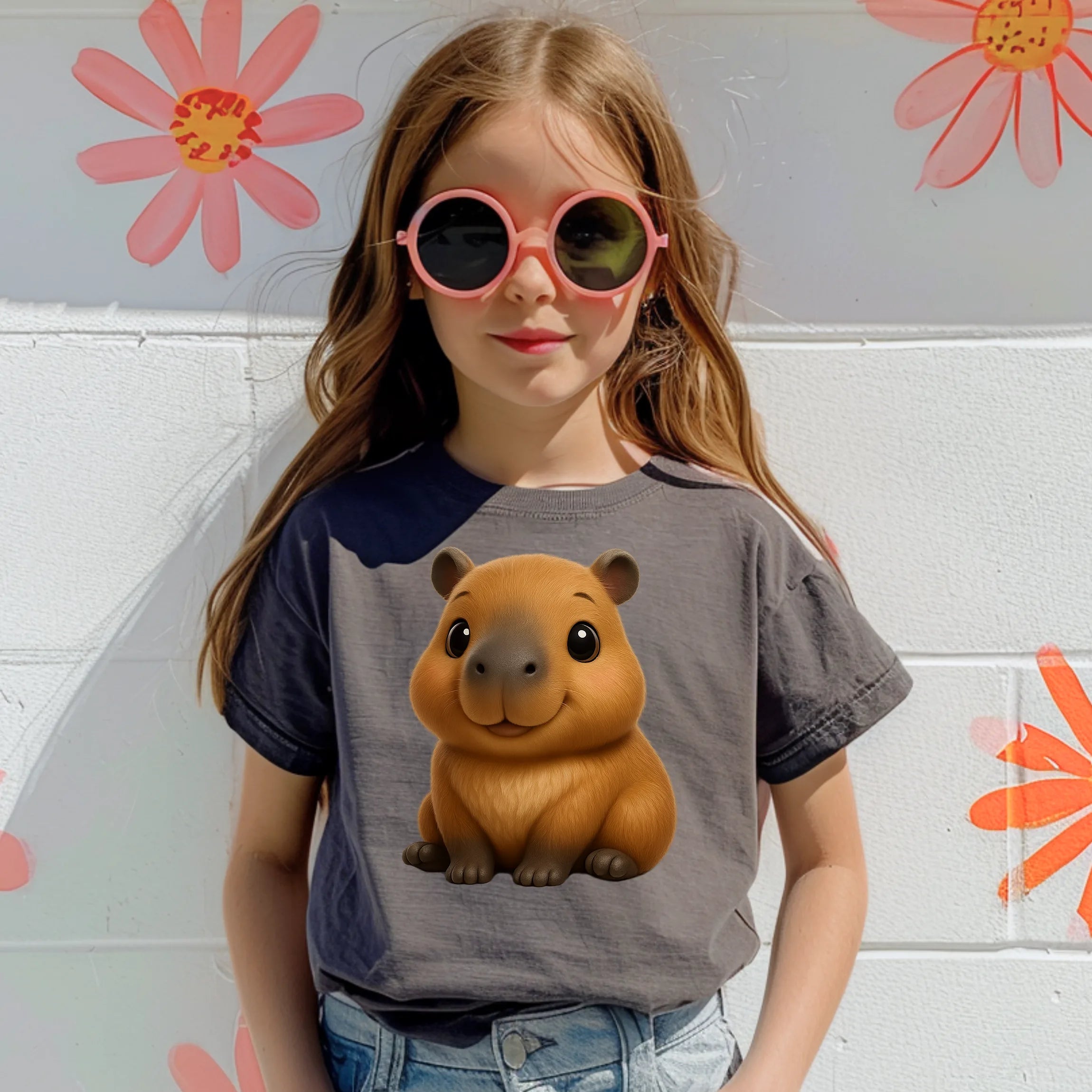 Bügelbild Capybara Knuffelnase - S