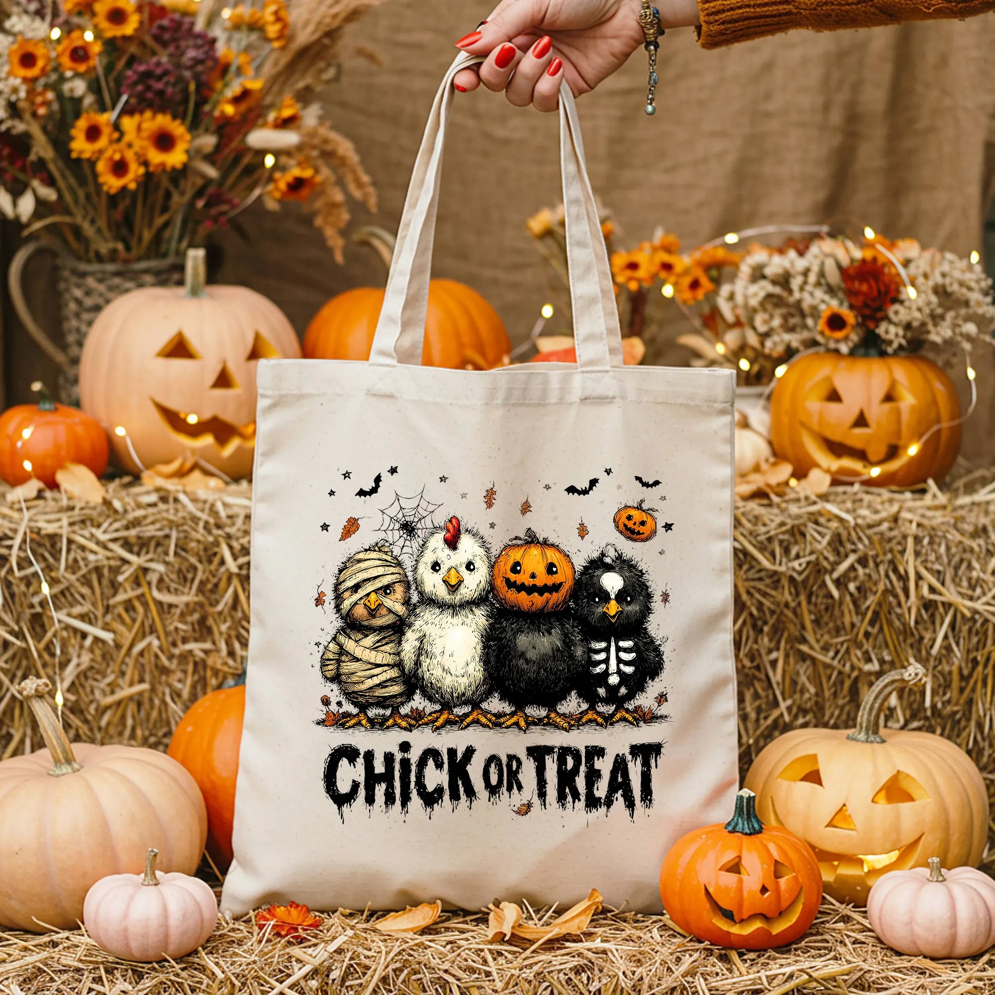Bügelbild chick-or-treat-kuecken