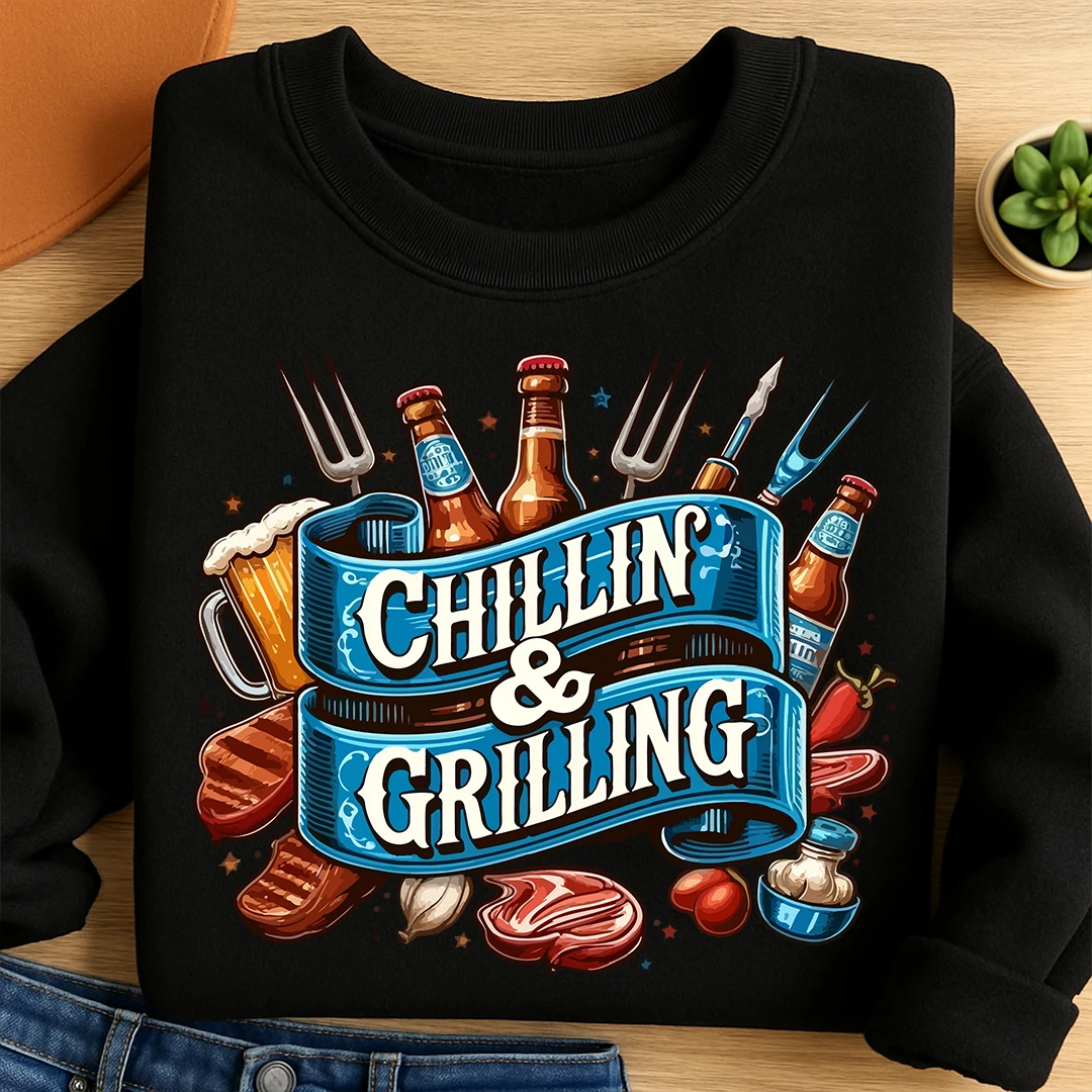 Bügelbild Chillin & Grilling