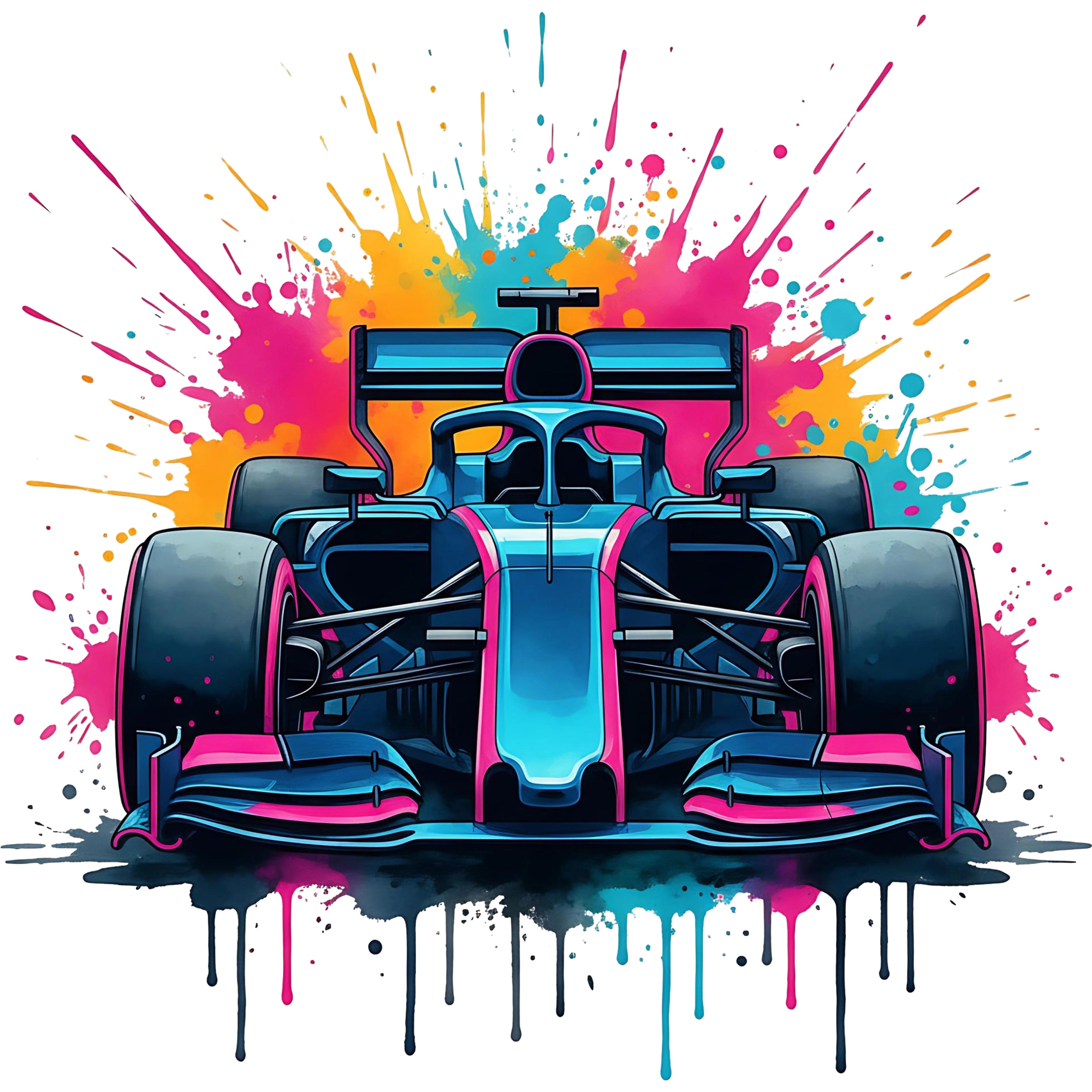 Bügelbild Color Splash Supercar