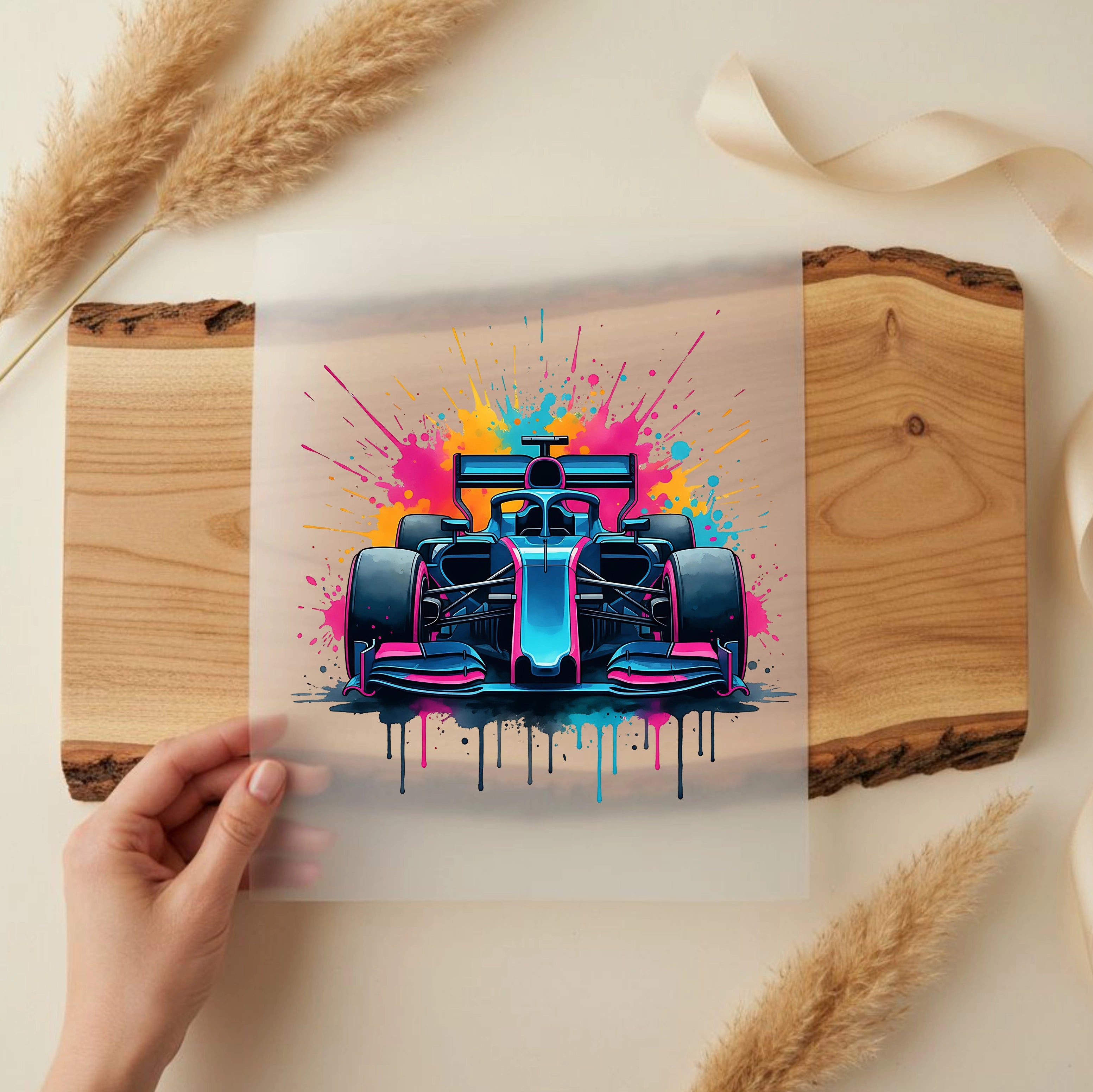 Bügelbild Color Splash Supercar