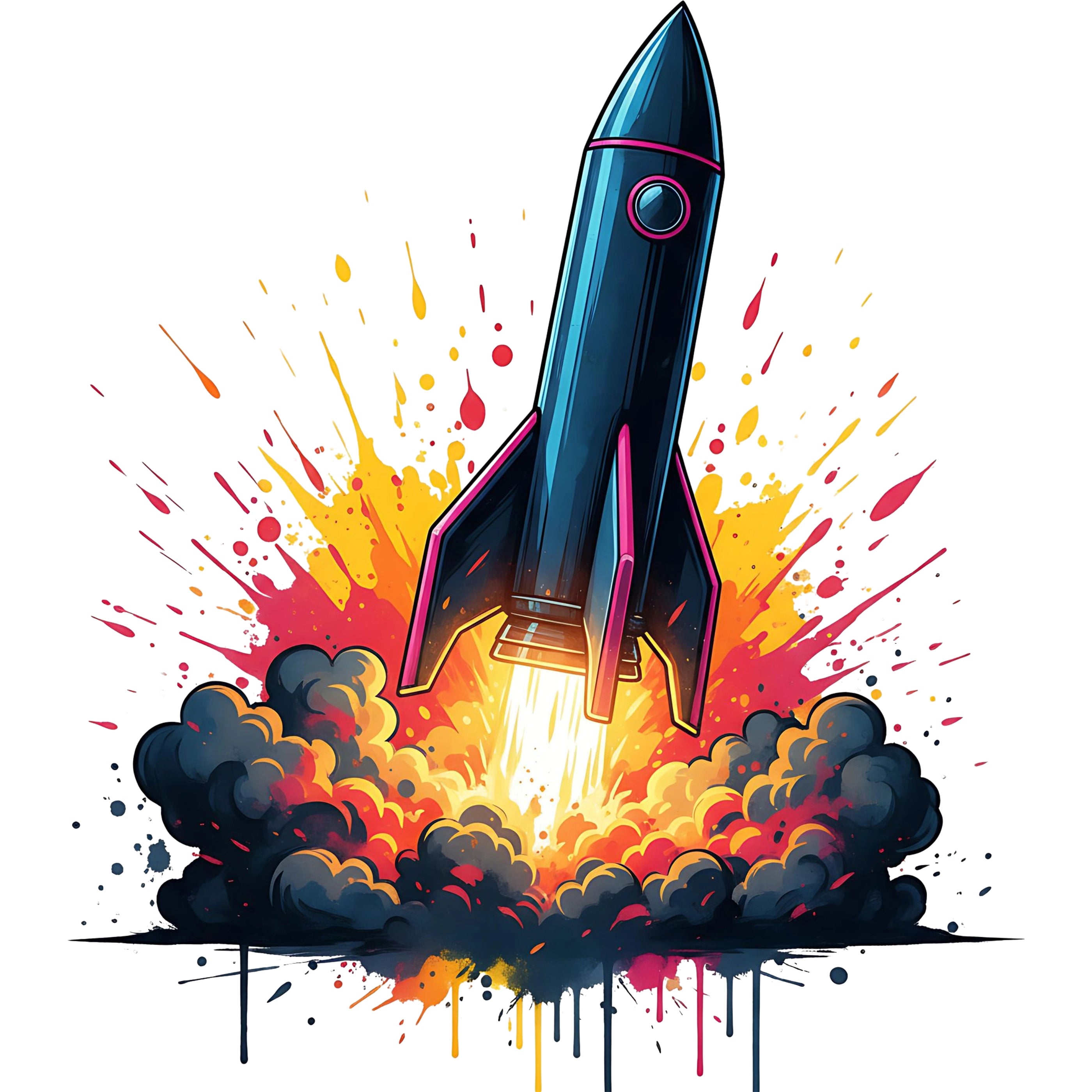 Bügelbild Cosmic Rocket