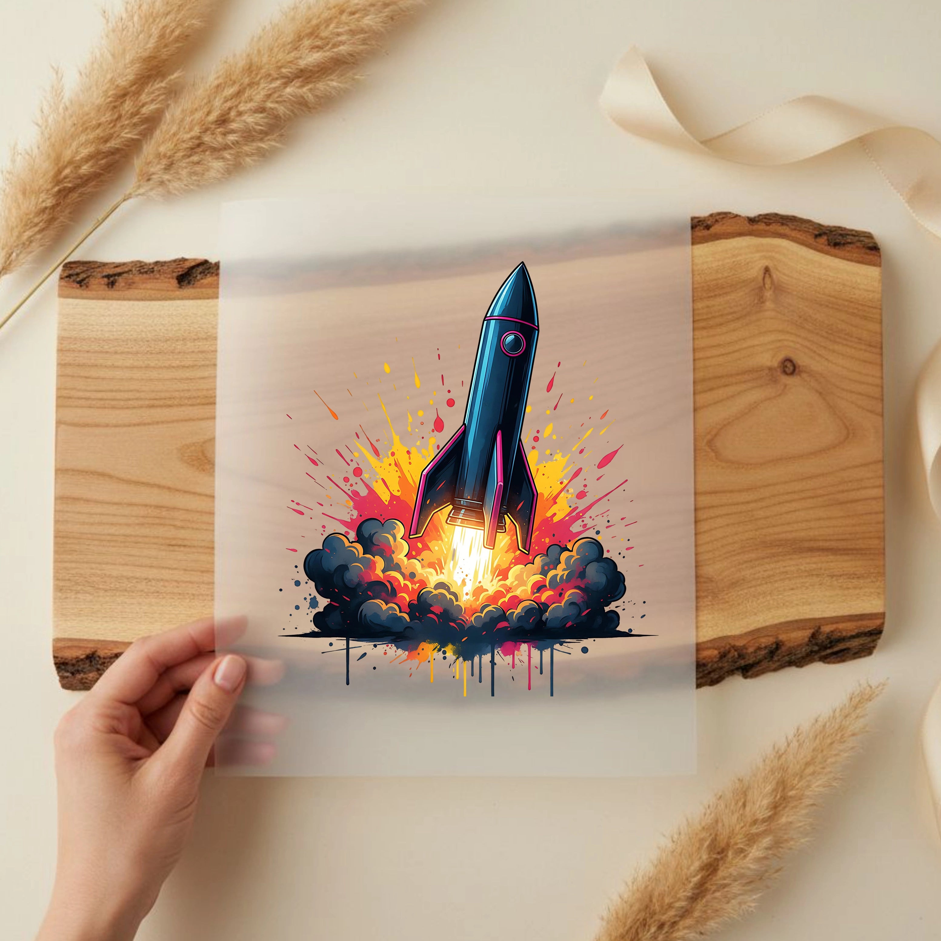 Bügelbild Cosmic Rocket