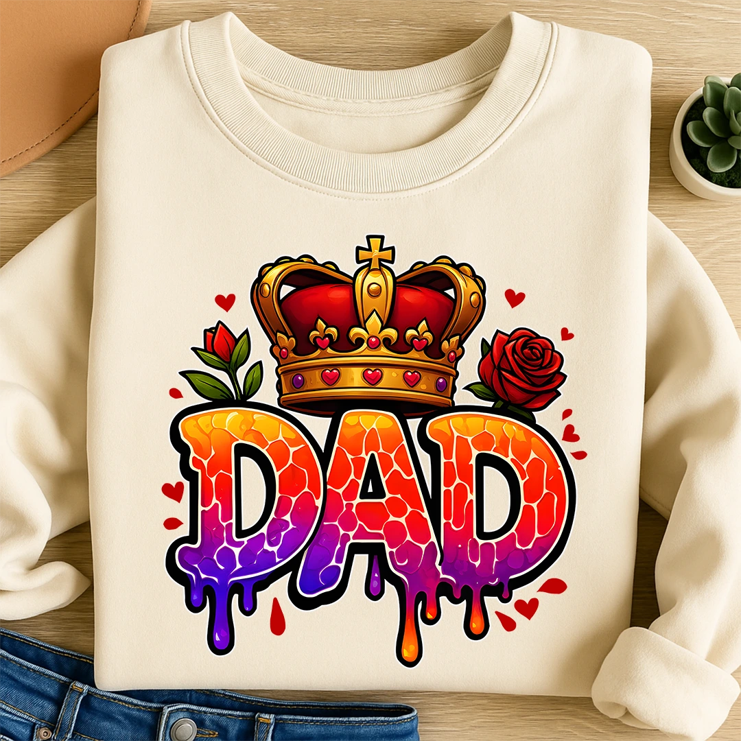 Bügelbild Dad Krone