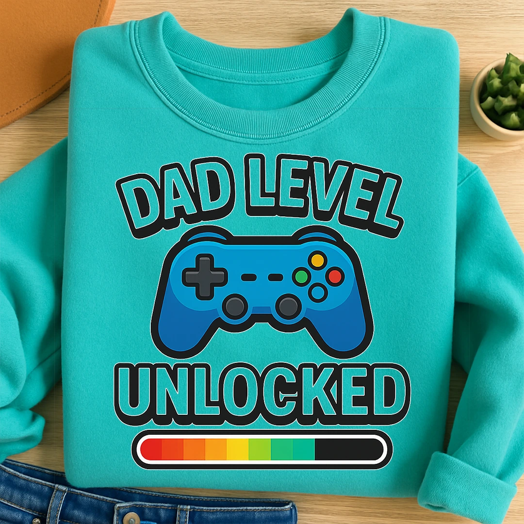 Bügelbild Dad Level Unlocked