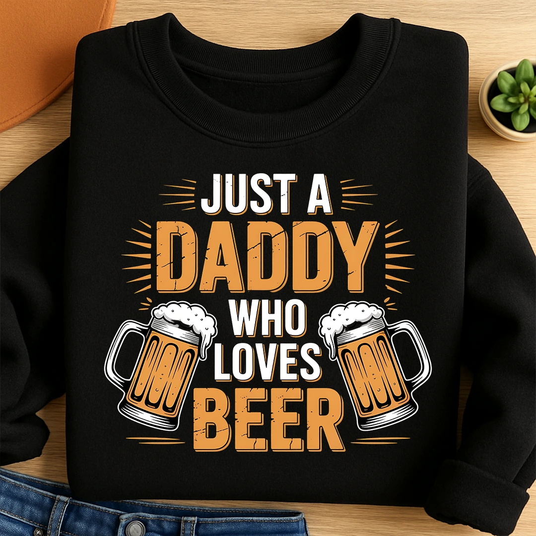 Bügelbild Daddy Loves Beer