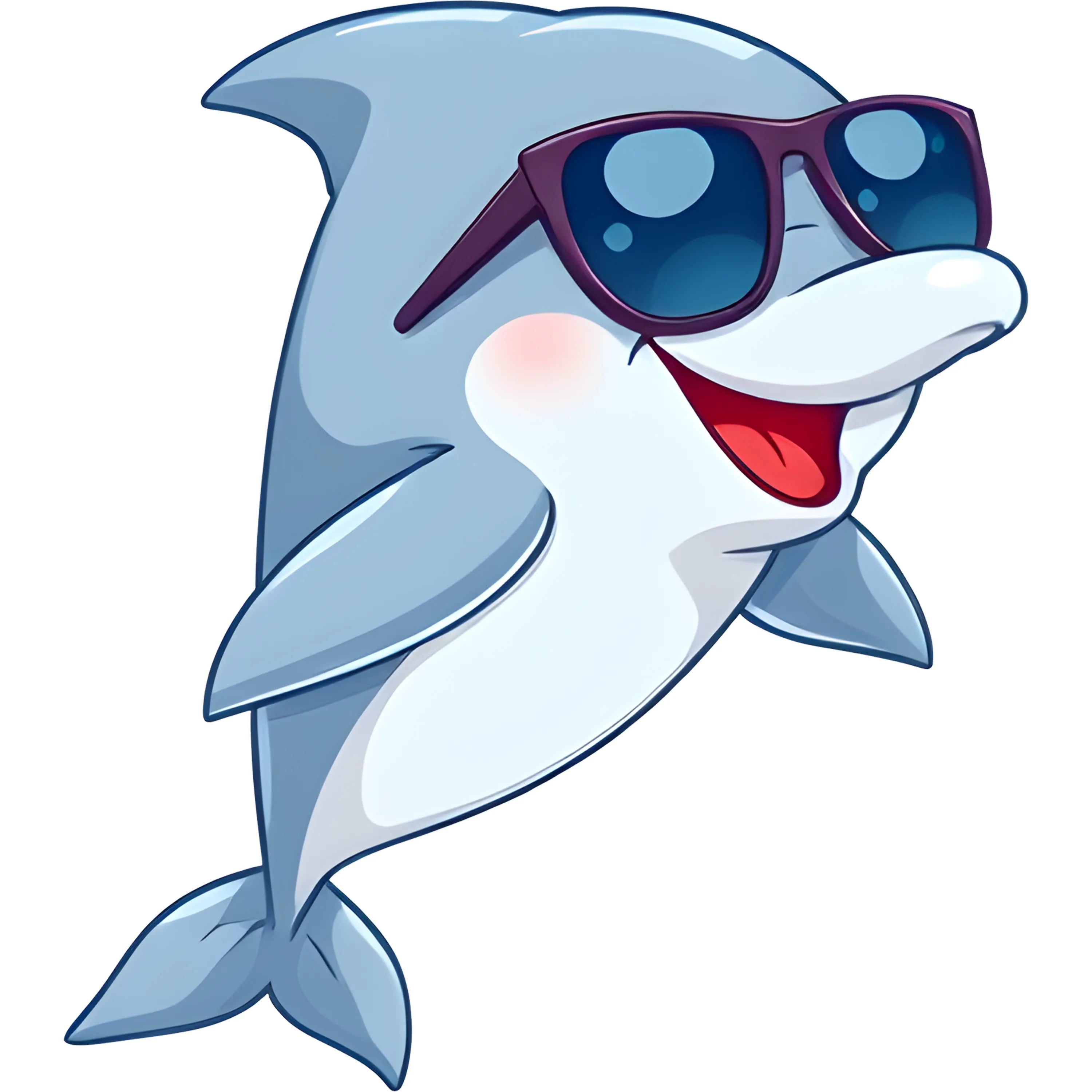 Bügelbild Delfin Flippy im Urlaub - S