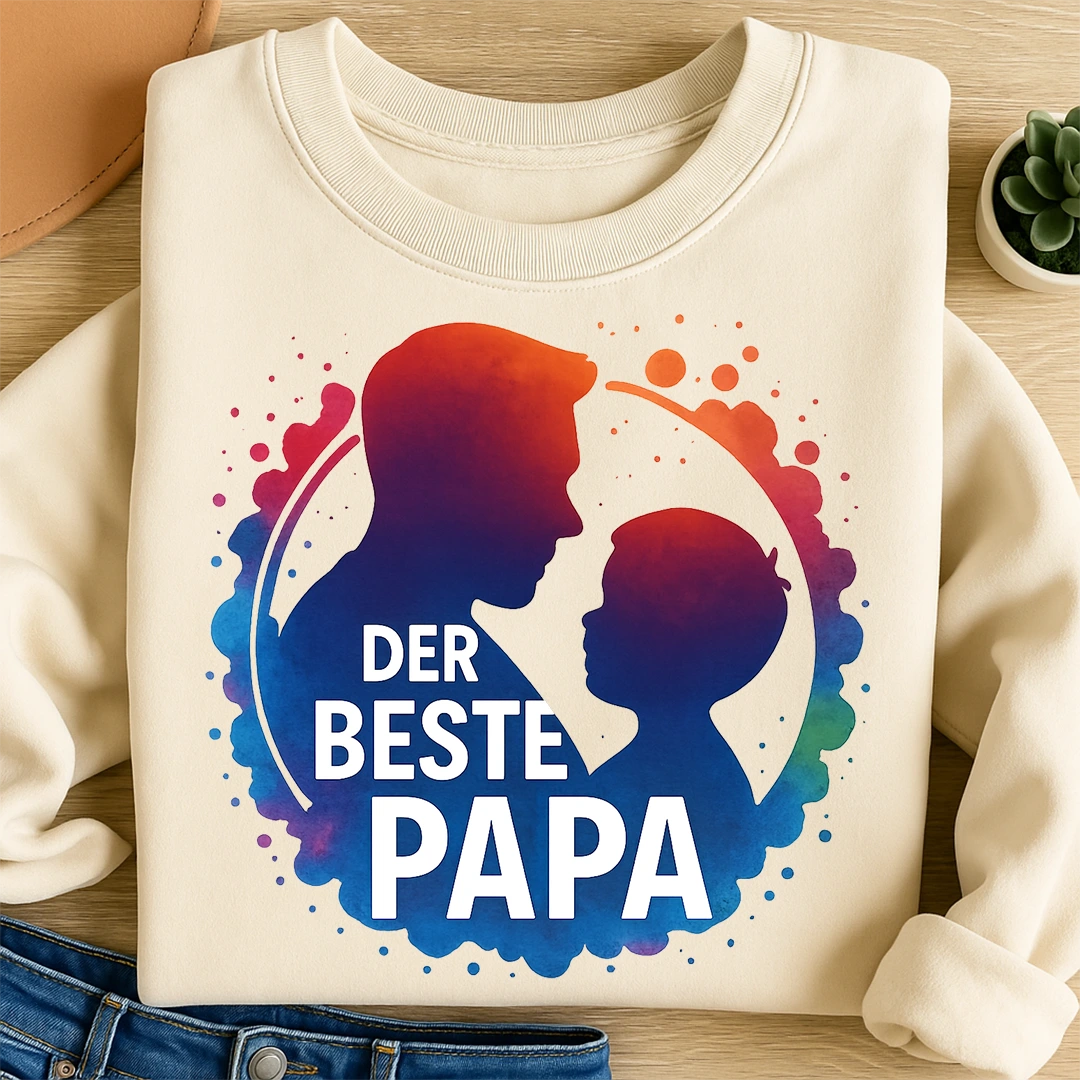 Bügelbild Der beste Papa Junge