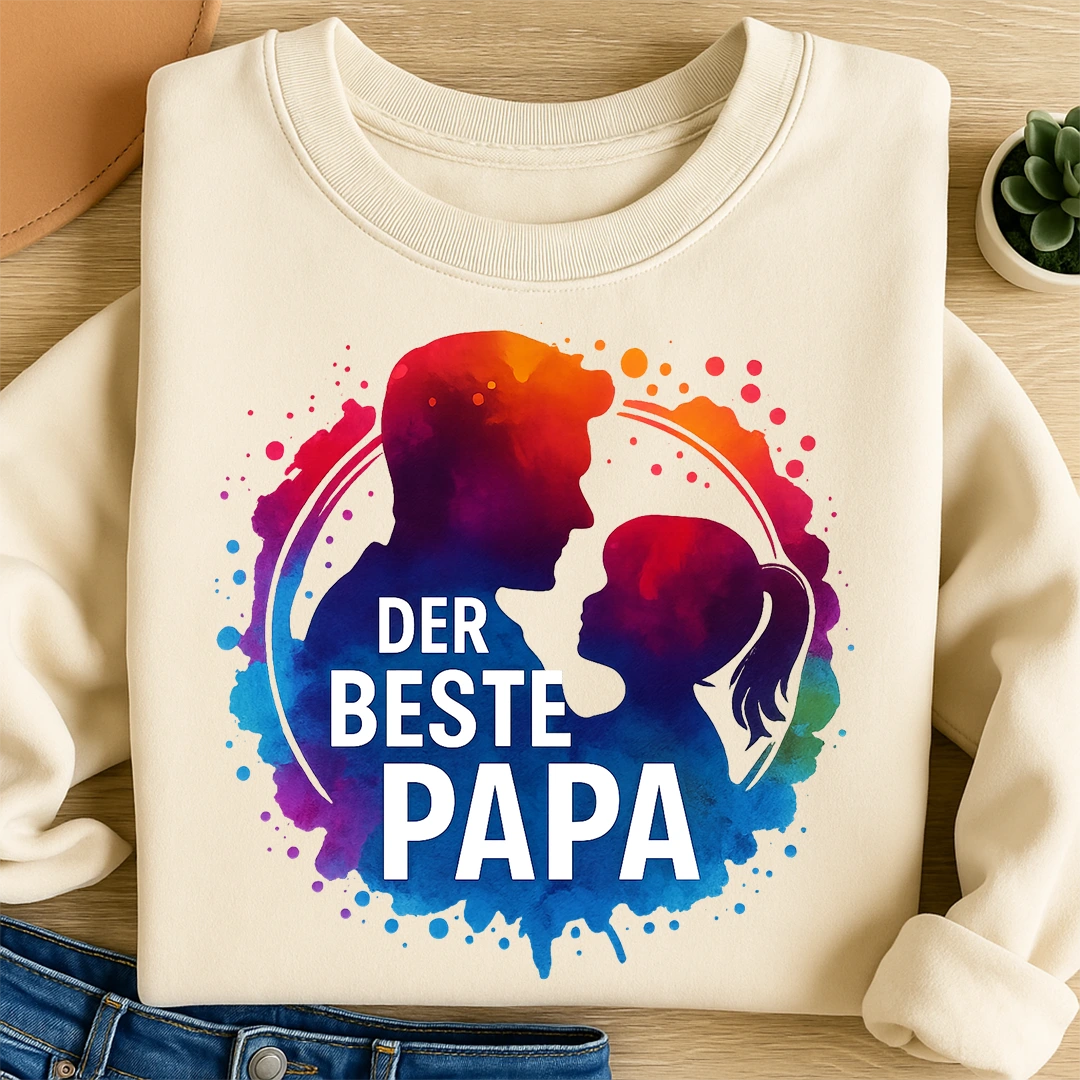 Bügelbild Der beste Papa Mädchen