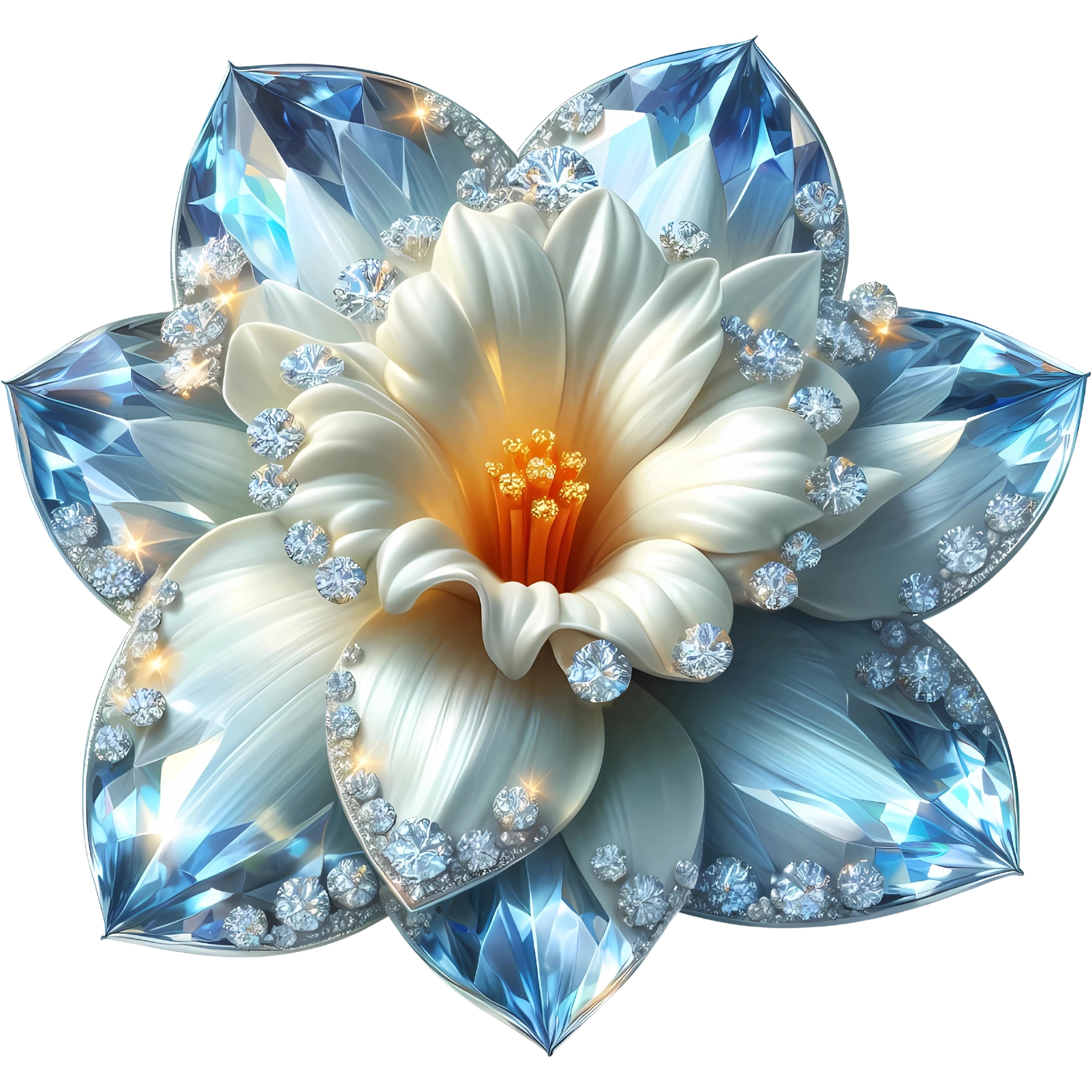 Bügelbild Diamant Lilienblüte