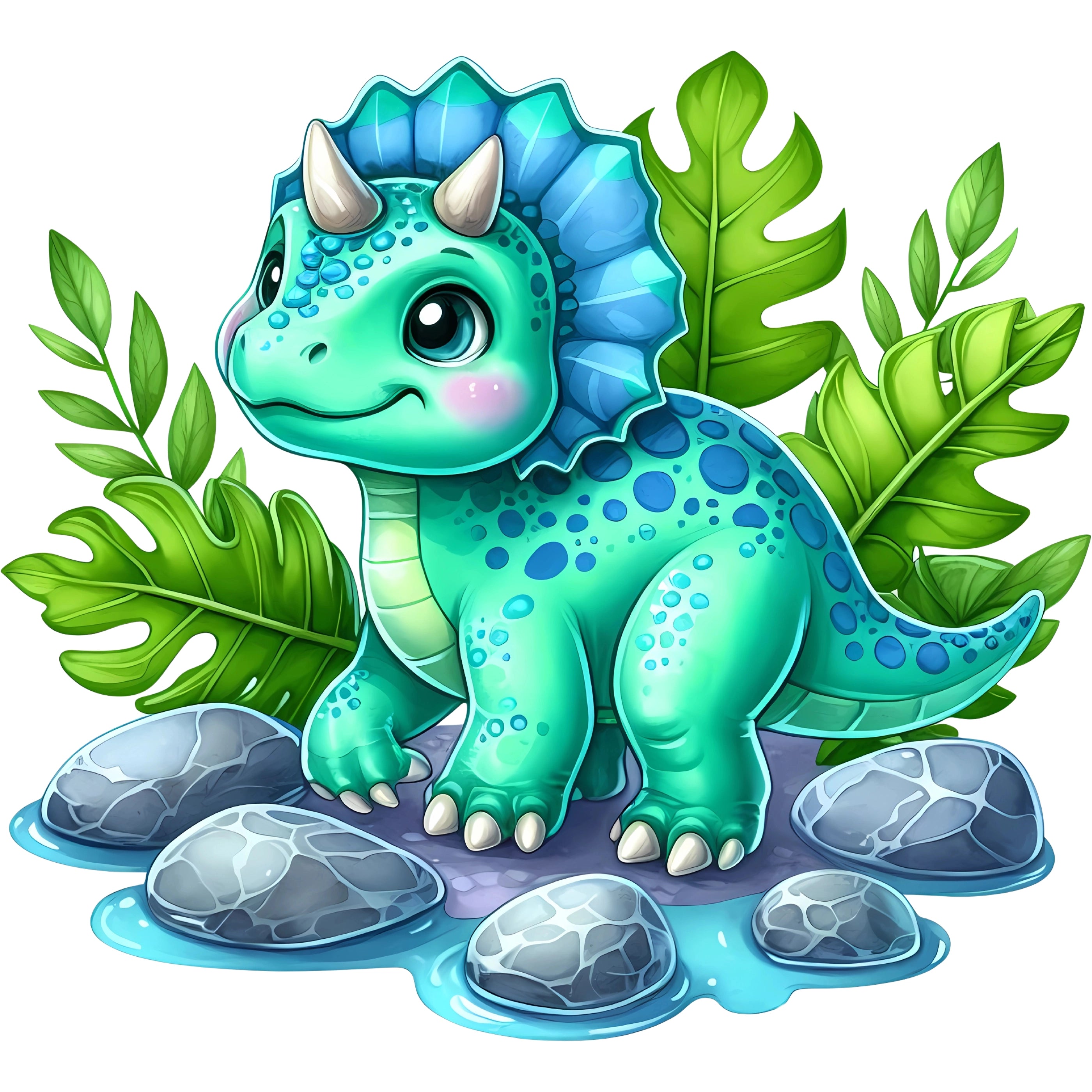 Bügelbild Dino Naturentdecker