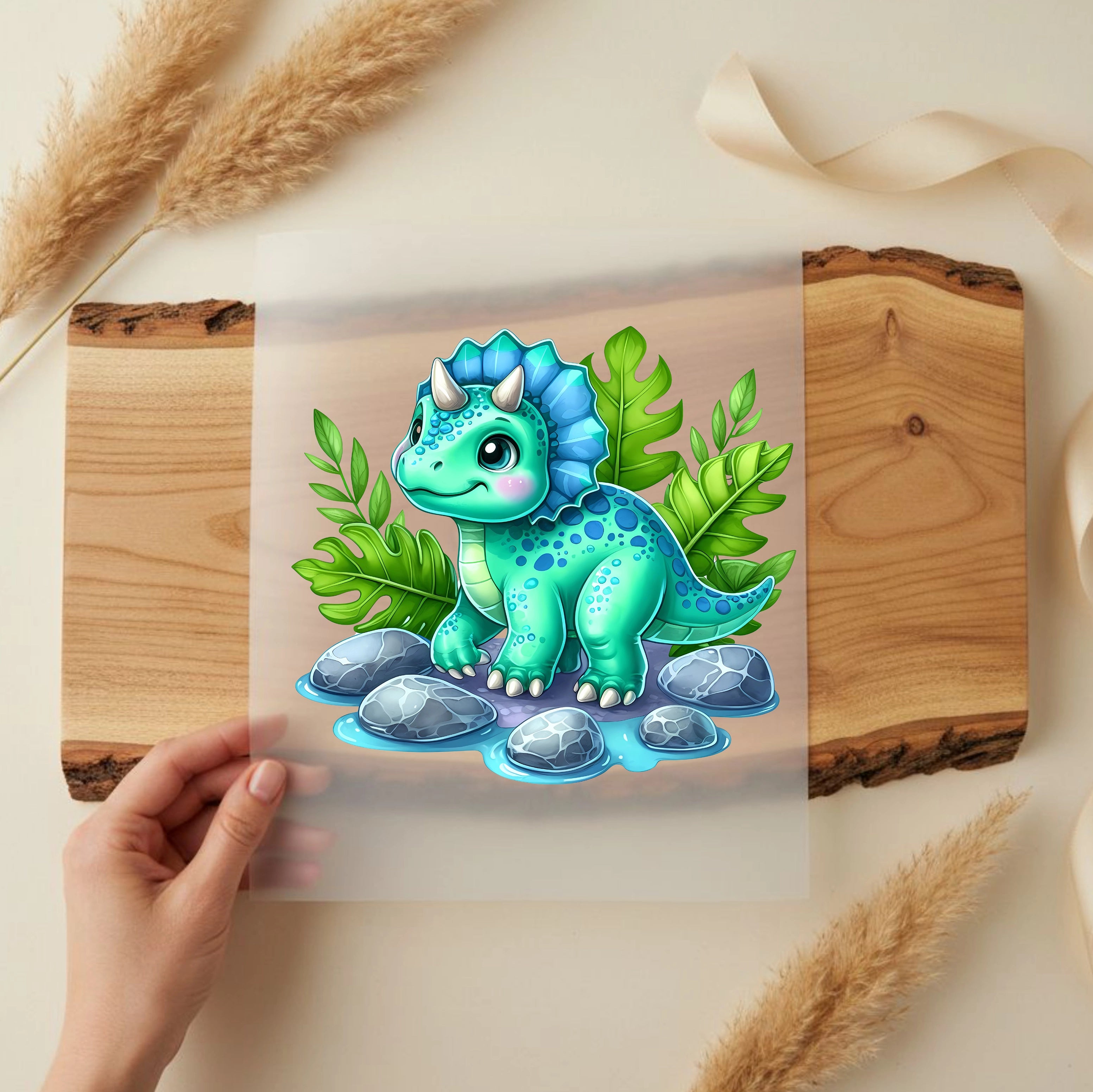 Bügelbild Dino Naturentdecker