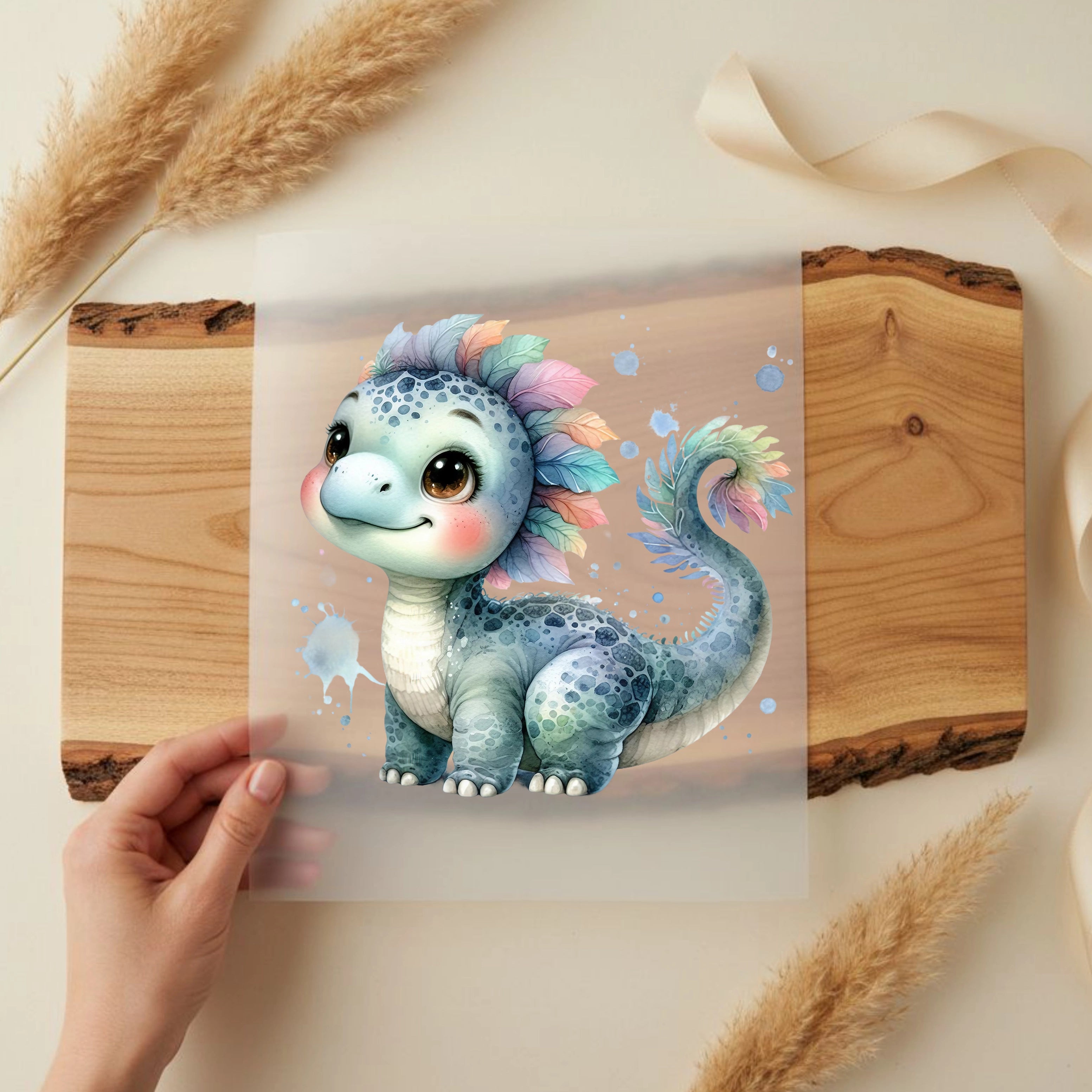 Bügelbild Dino Pastellträumer