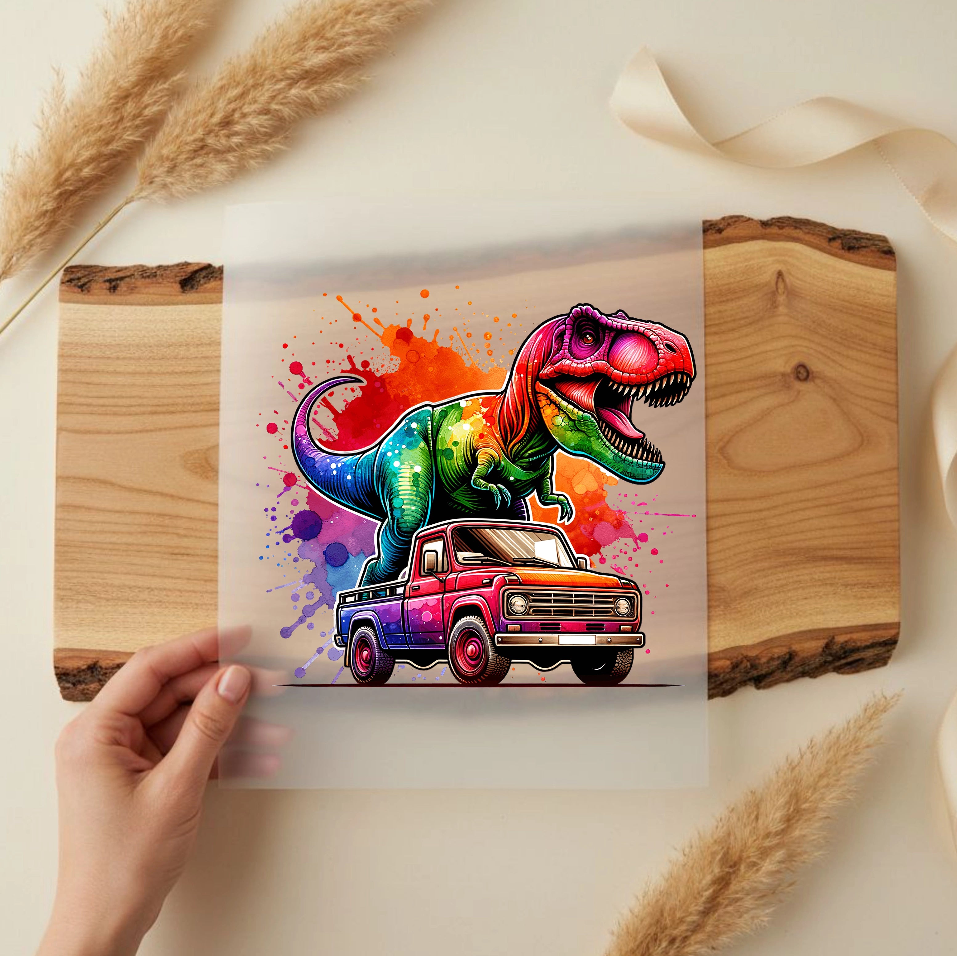 Bügelbild Dino T-Rex Autosplash