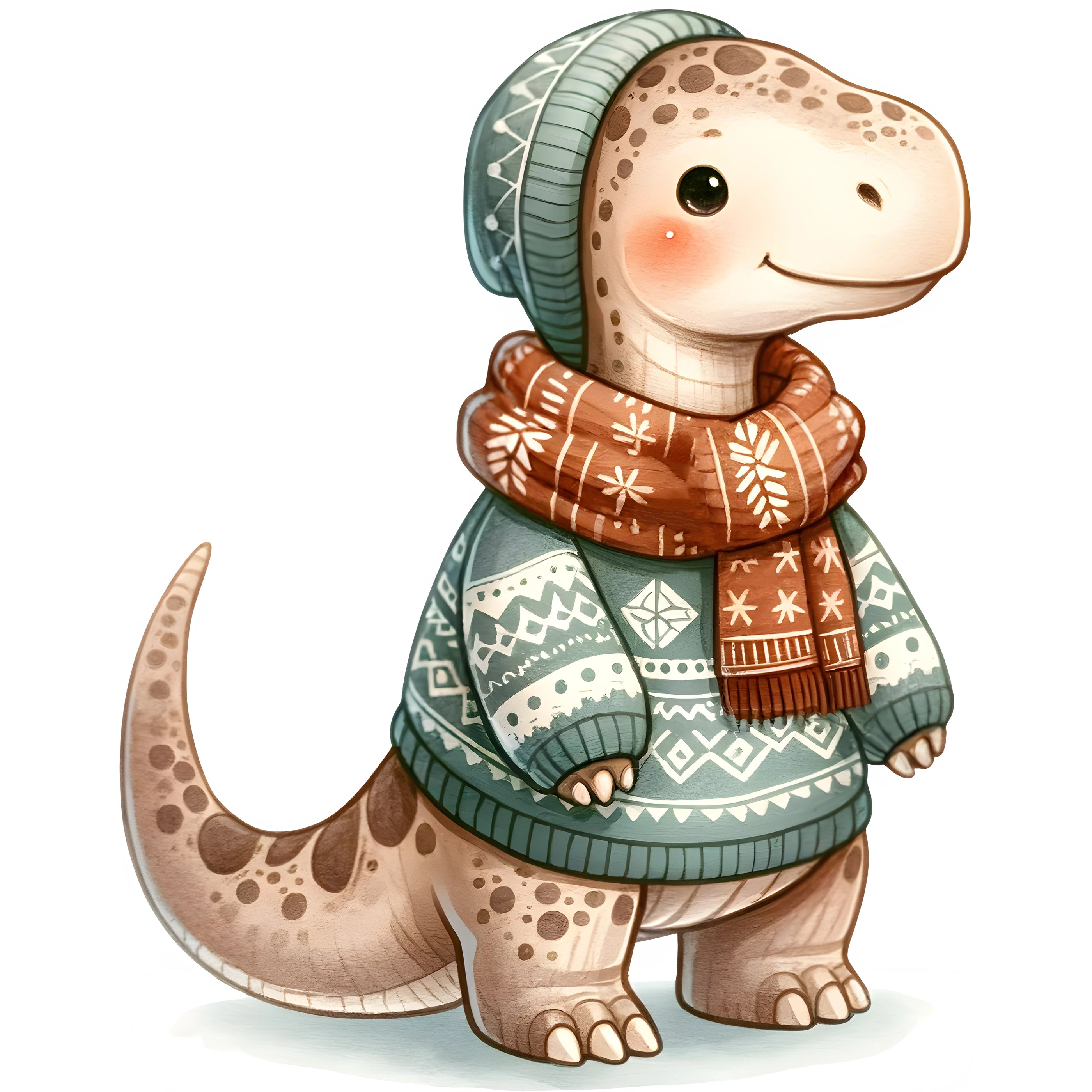 Bügelbild Dino Winterlauscher