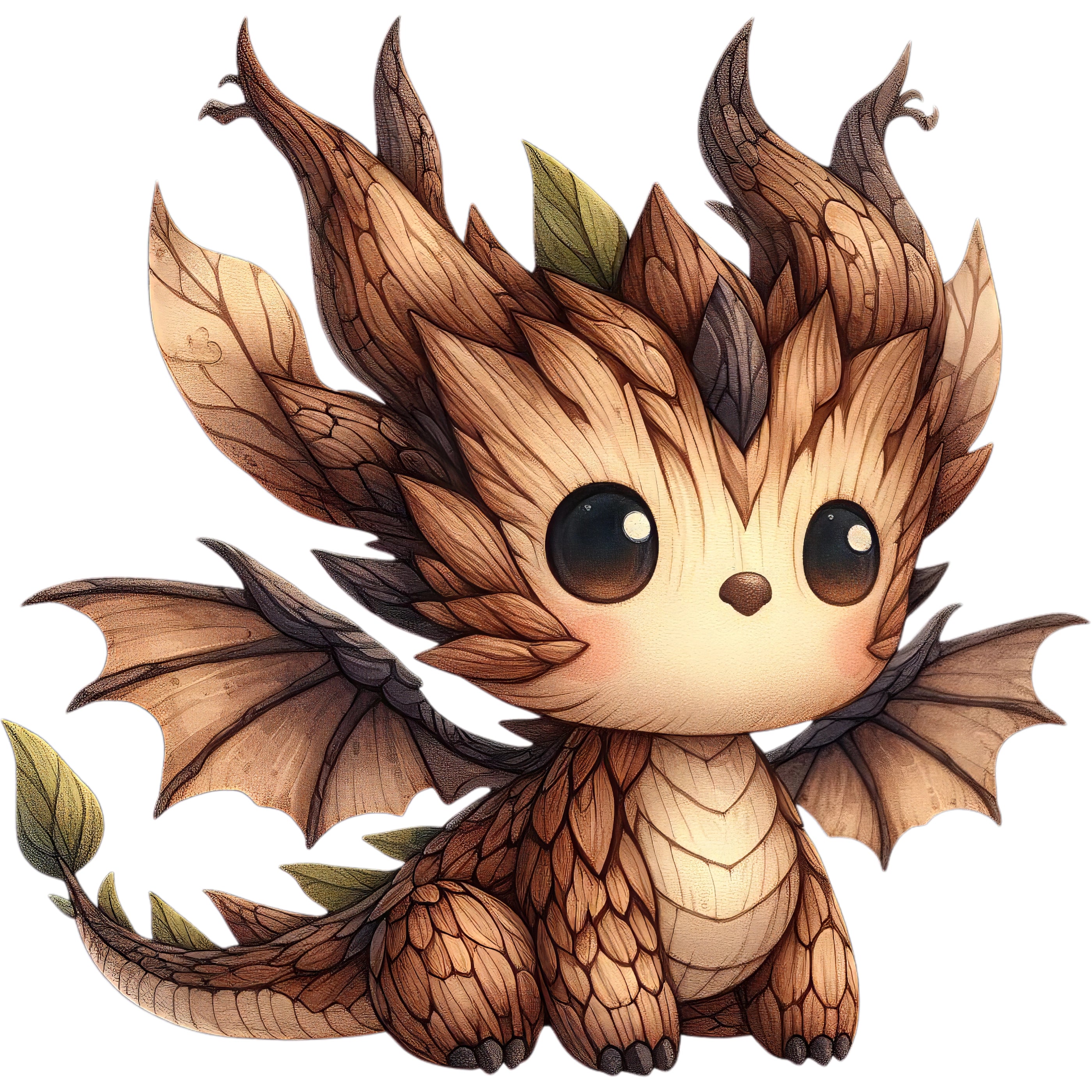 Bügelbild Drache Astflügel