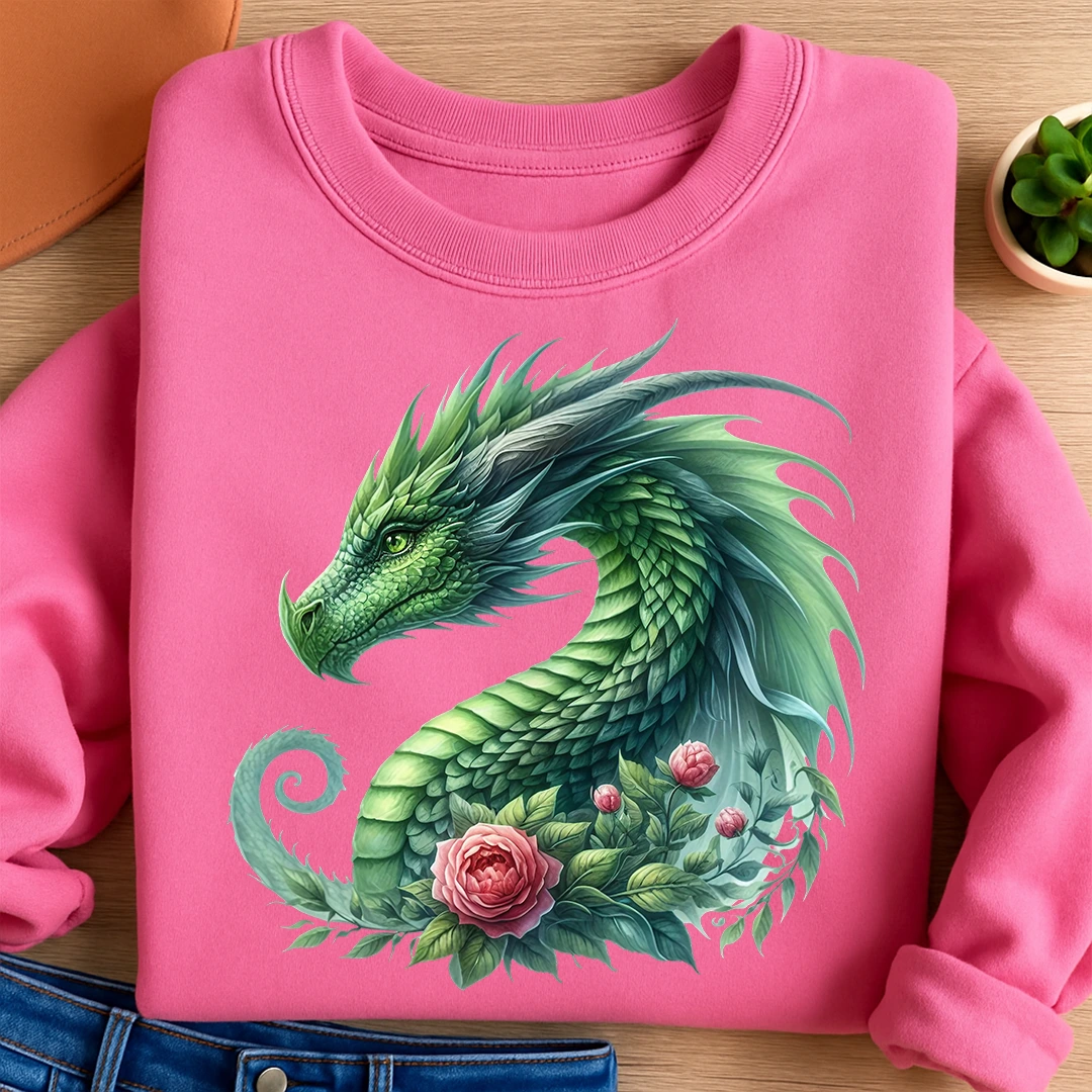 Bügelbild Drache Blütenwind Serafyn