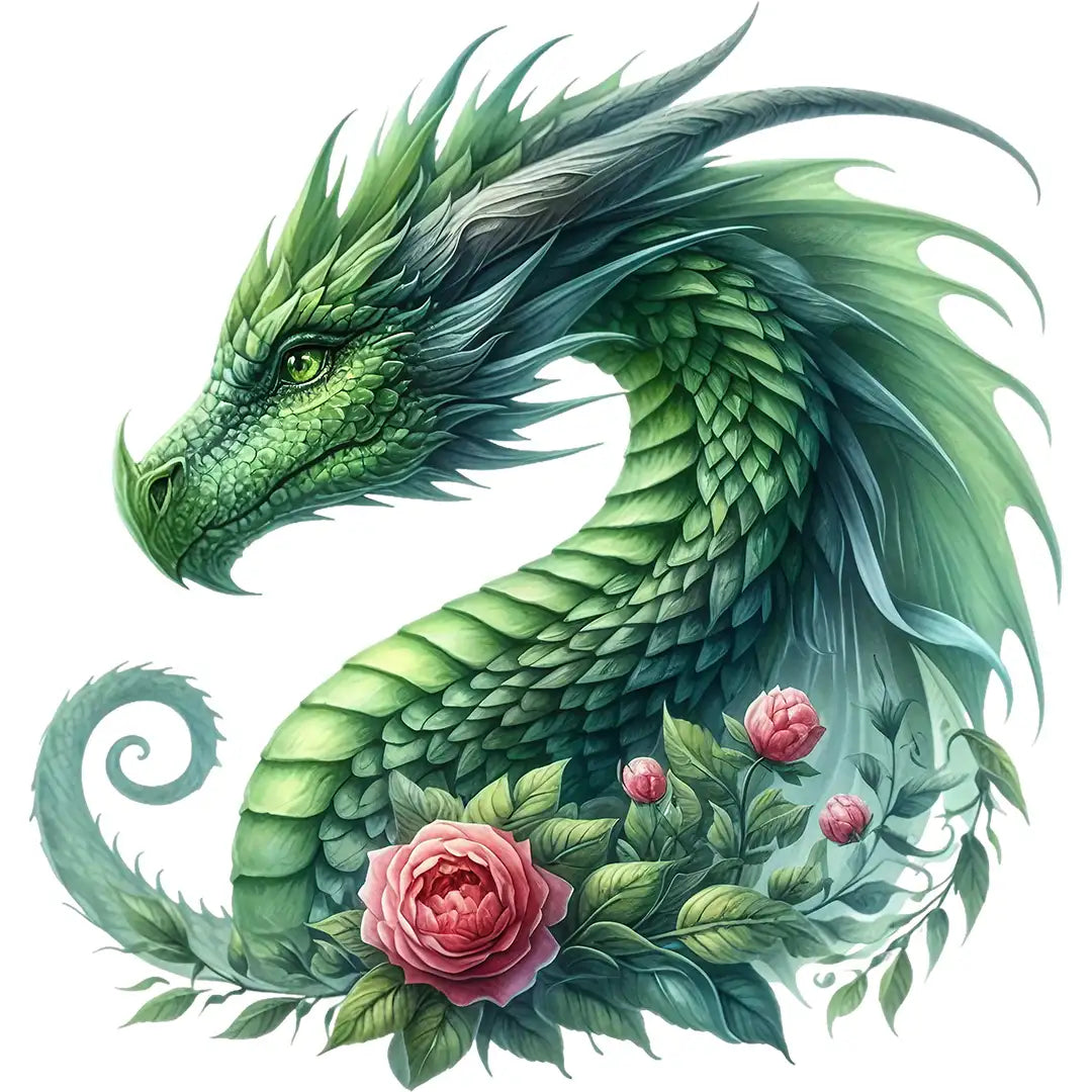 Bügelbild Drache Blütenwind Serafyn - S