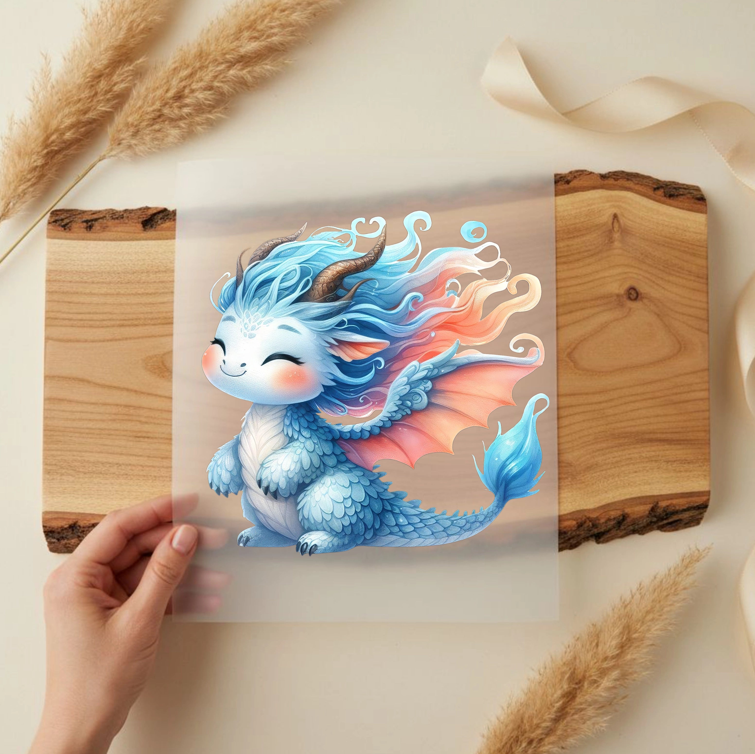 Bügelbild Drache Eisfunken