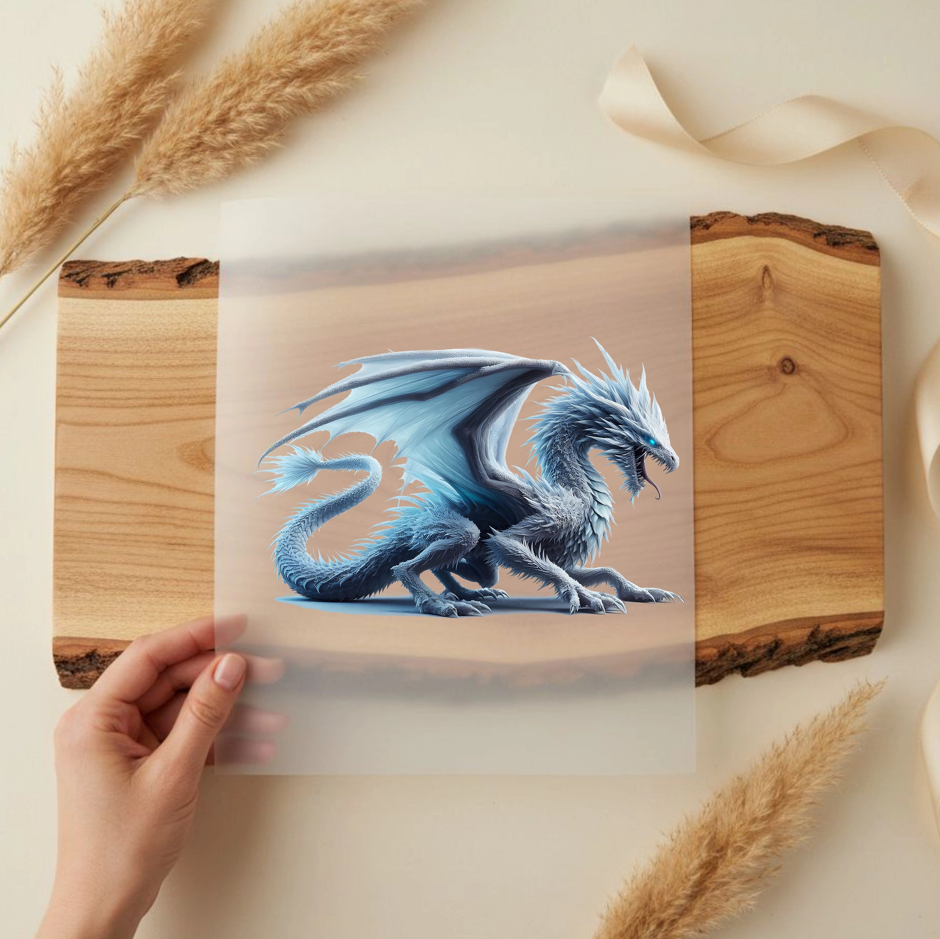 Bügelbild Drache Eiswind