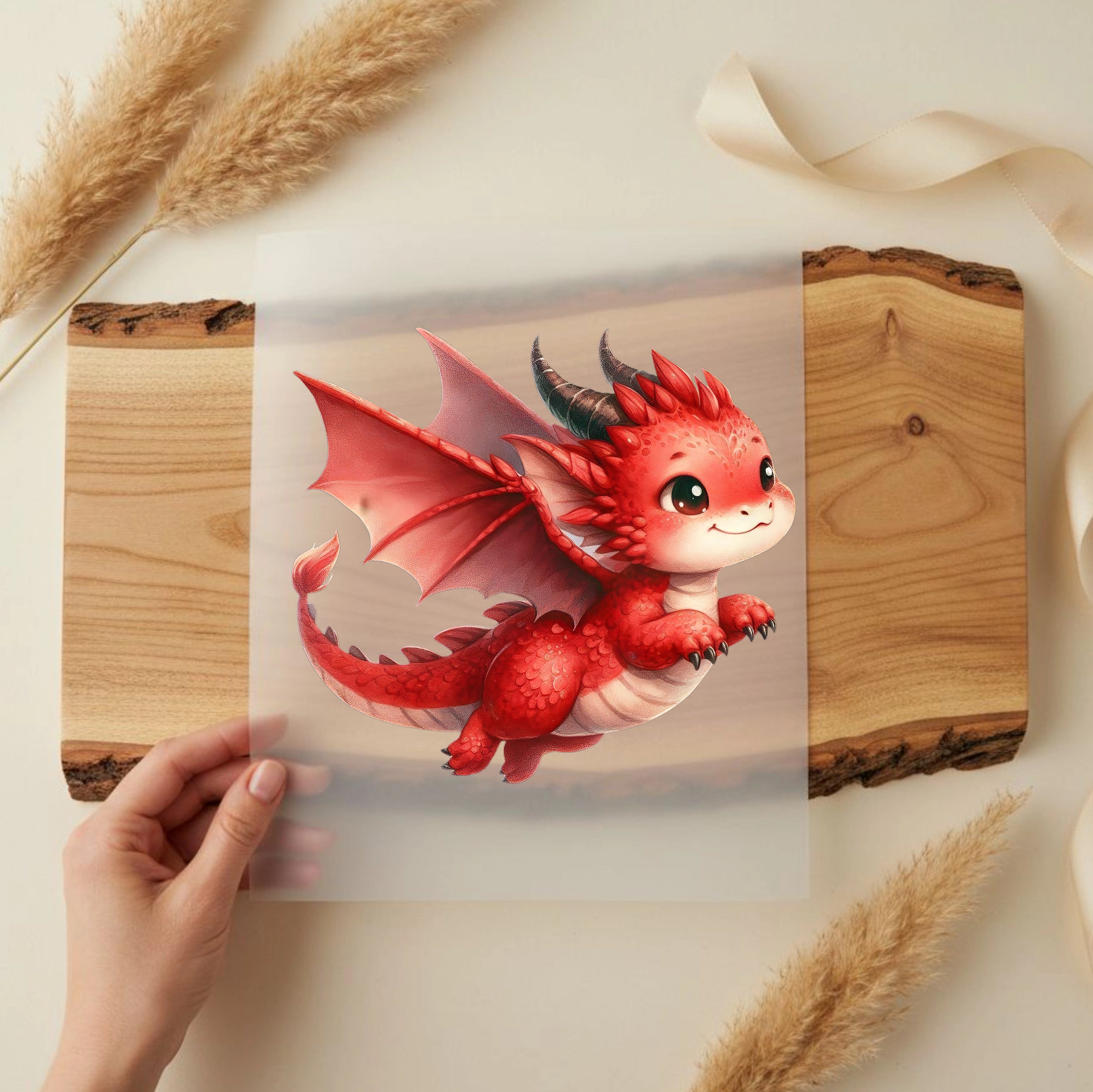 Bügelbild Drache Feuerling